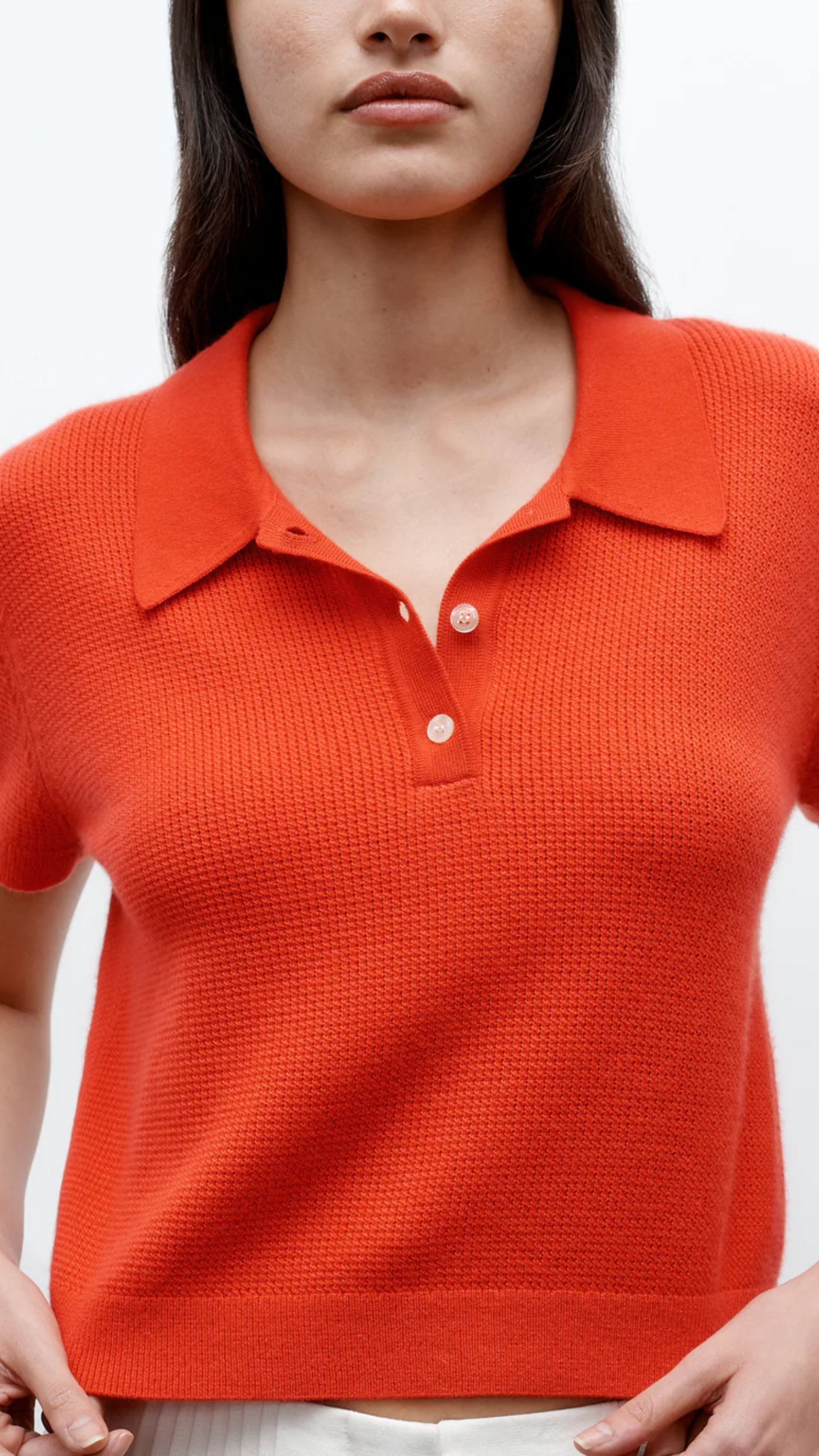 TWP Thermal Polo in Tomato