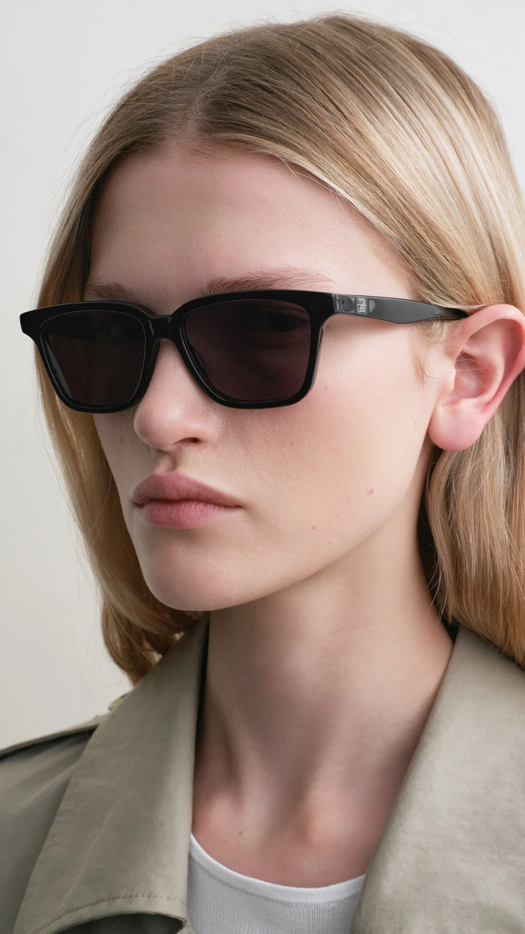 Toteme Square Sunglasses in Black