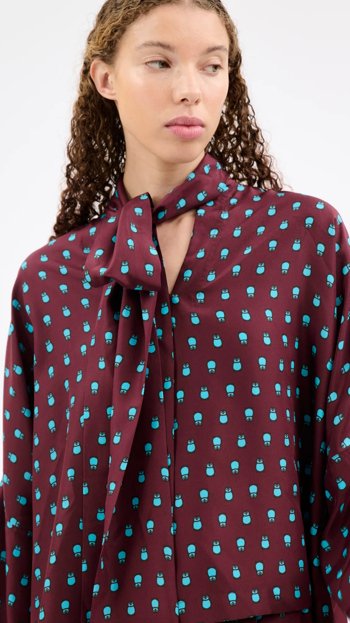Odeeh Penguin Blouse in Deep Purple