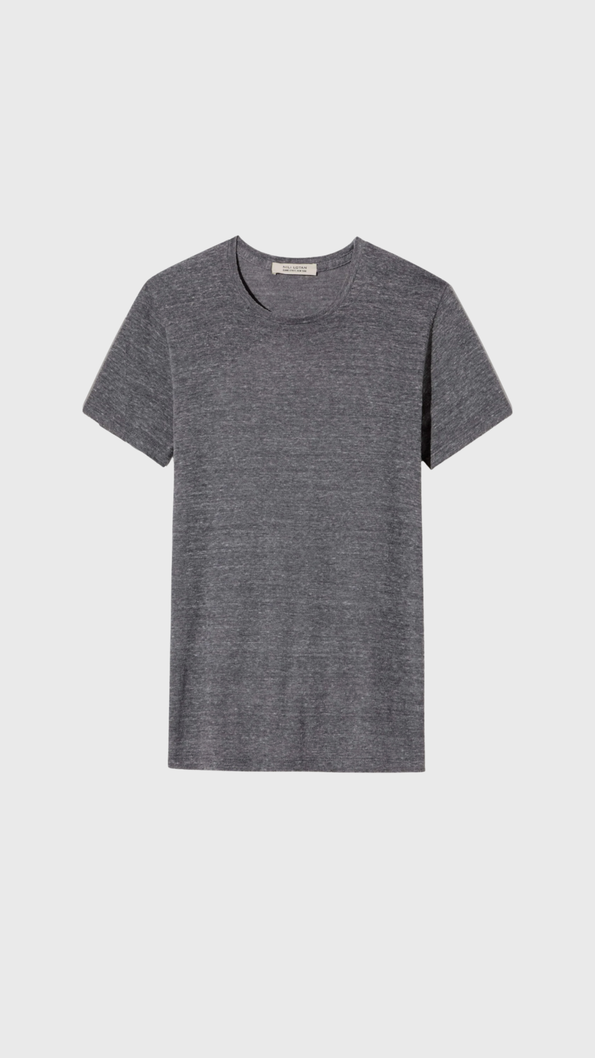 Nili Lotan Lana Crewneck Tee in Heather Grey