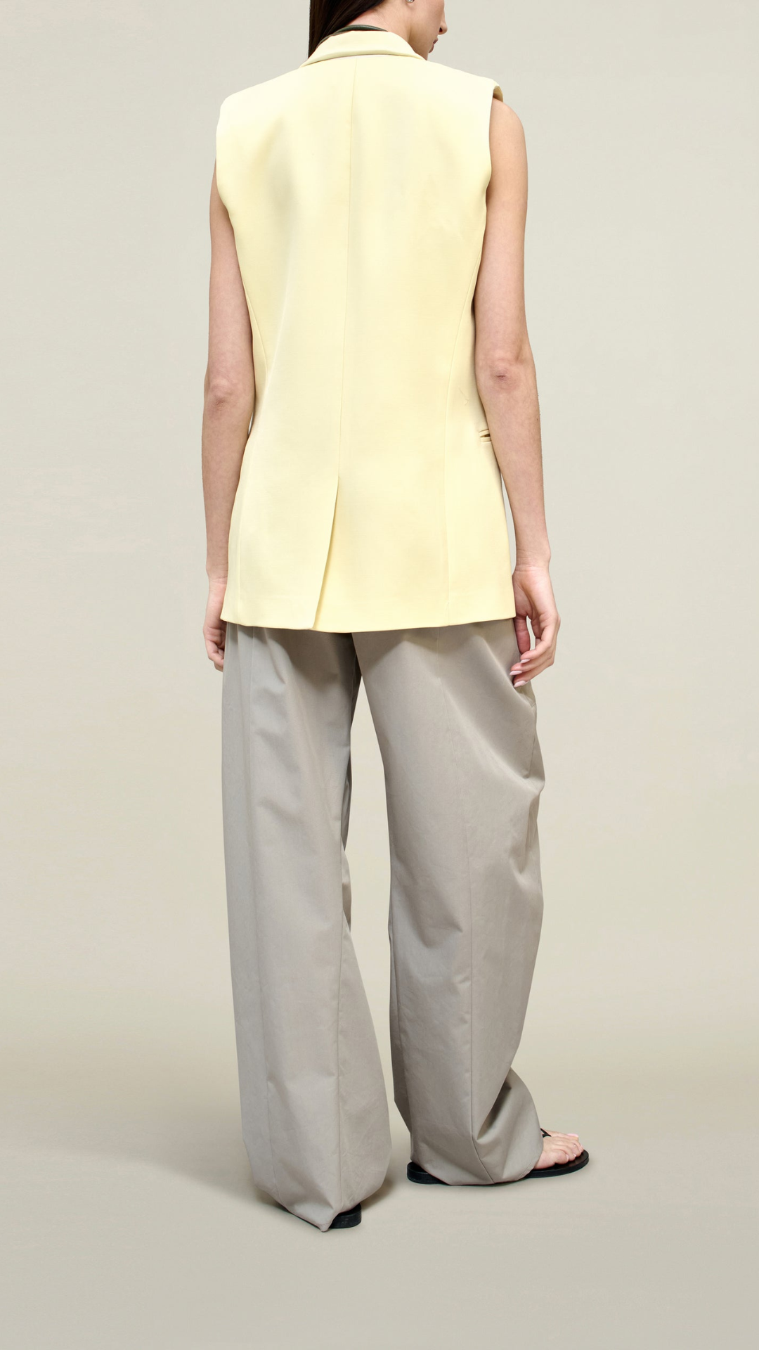 Kallmeyer Deon Sleeveless Blazer In Butter