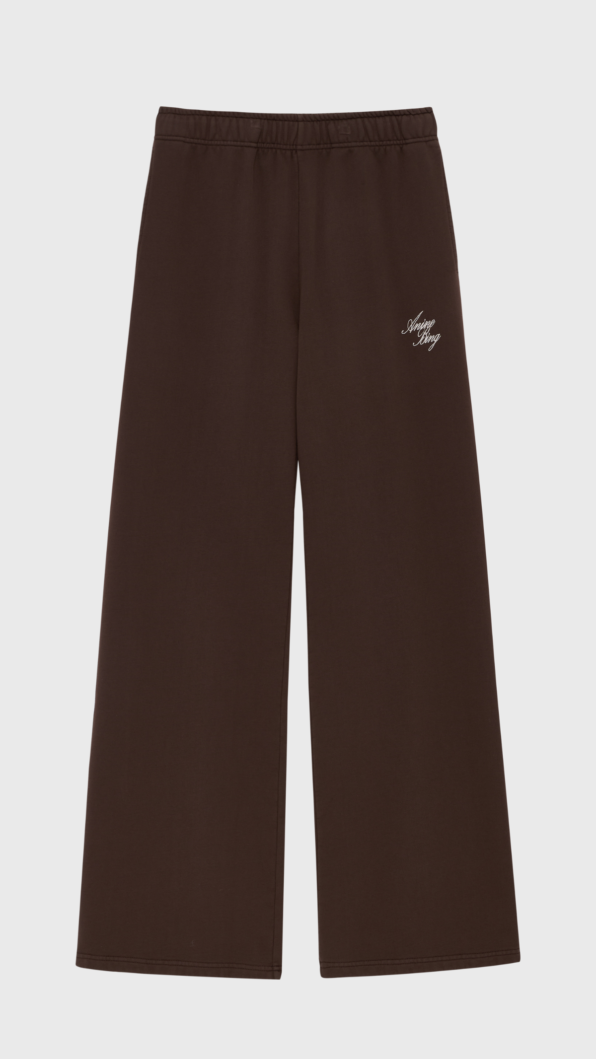 Anine Bing Kacey Monogram Sweatpant in Chocolate Brown