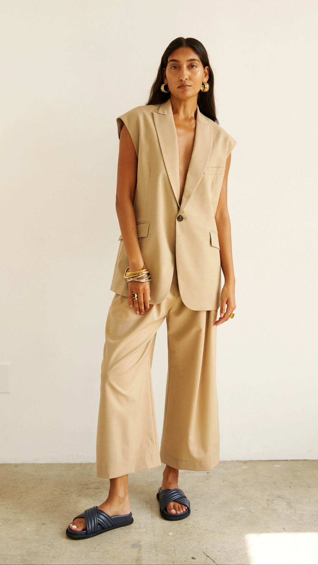 Jamie Haller Pool Slide in Deep Navy