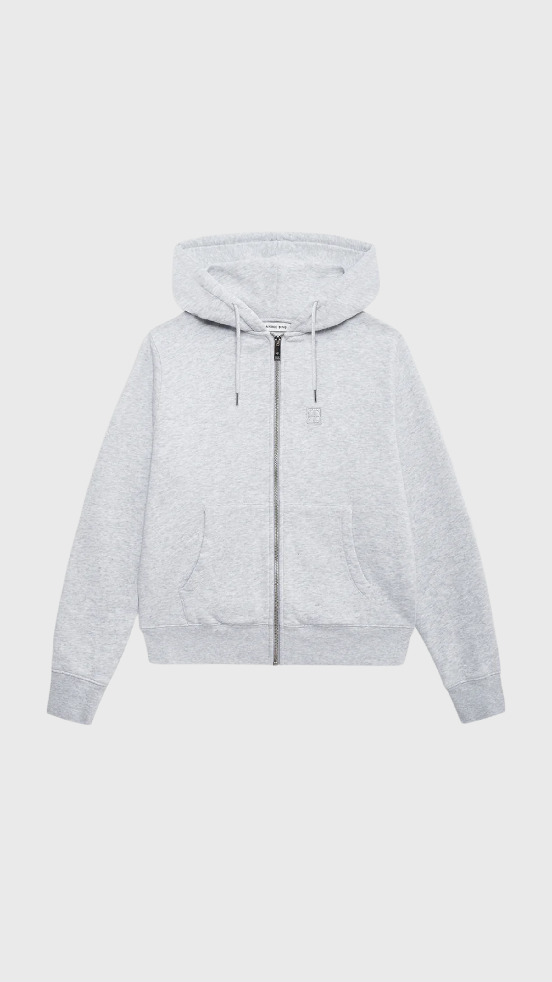 Anine Bing Casper Zip Up in Grey Melange