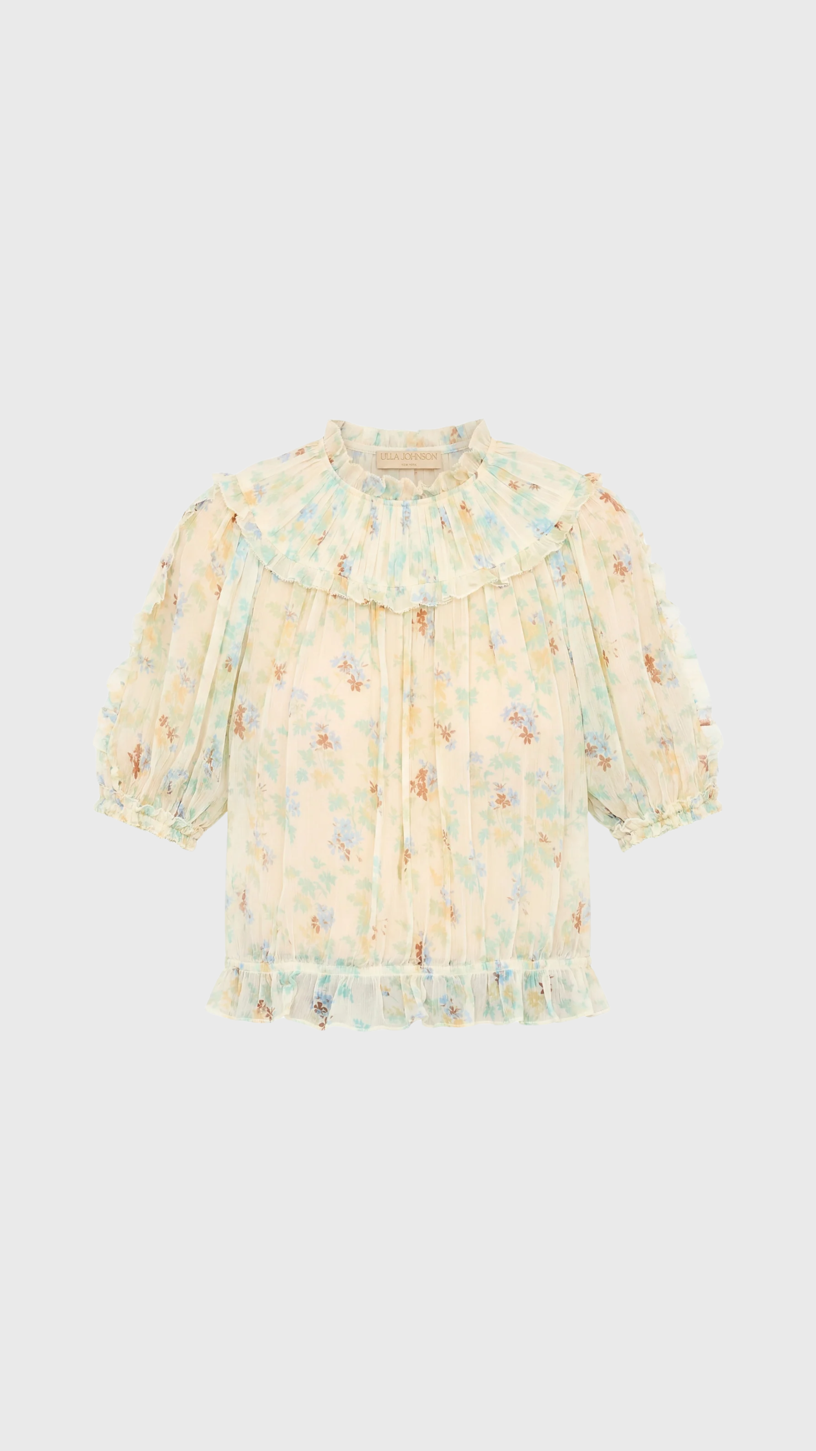 Ulla Johnson Solenne Silk Top in Moon Petal
