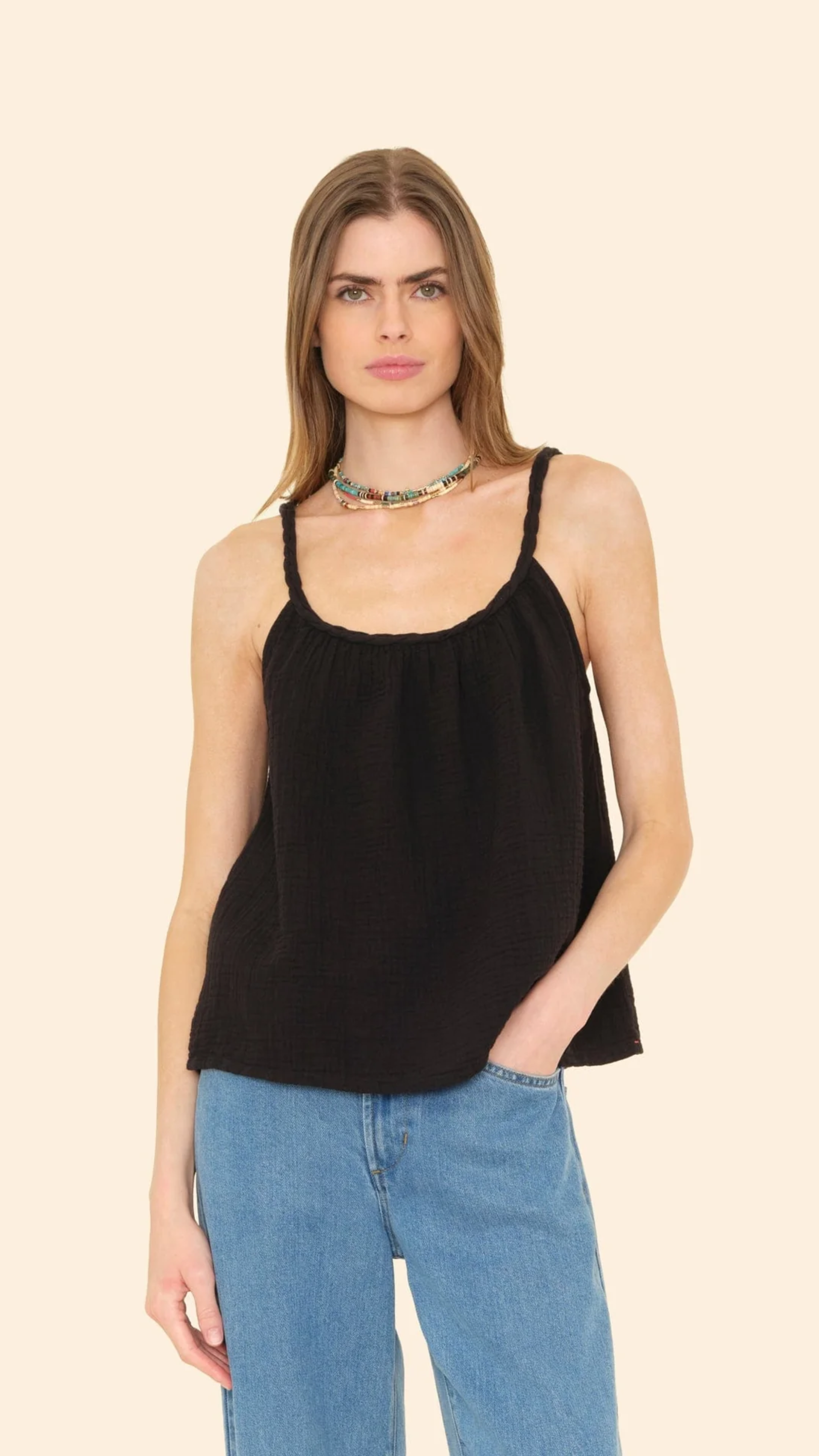 Xirena Brandi Tank in Black