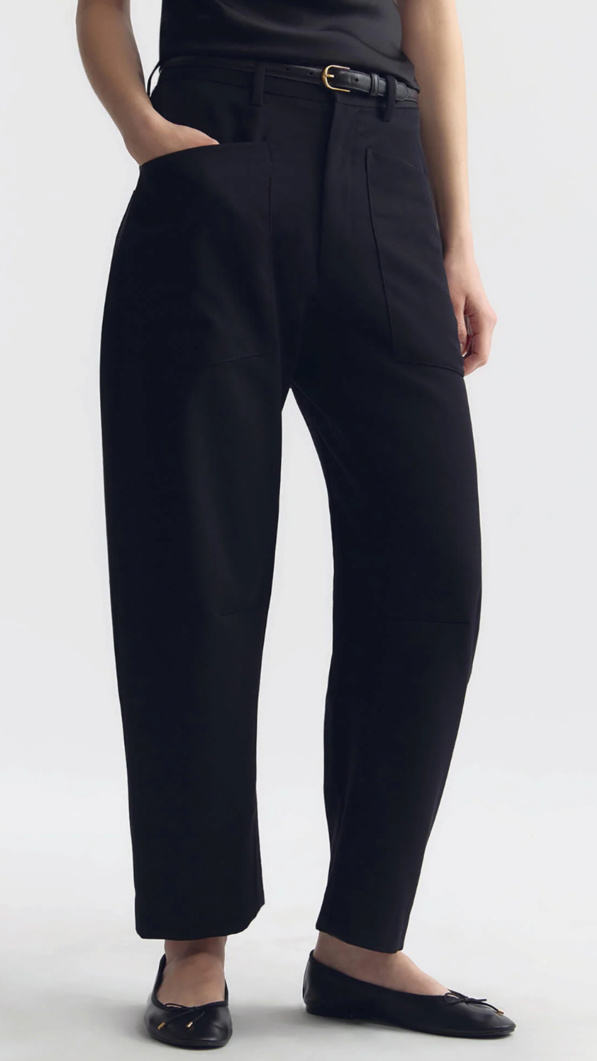 Nili Lotan Shon Wool Pant in Black