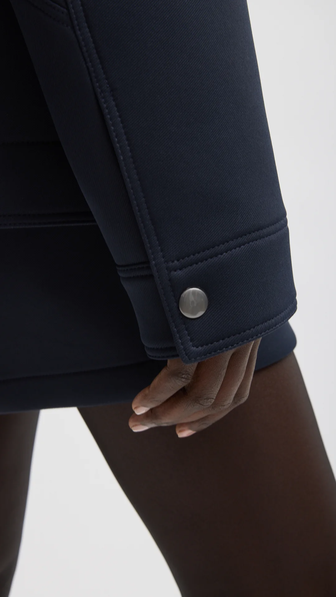 Tibi Bonded Twill Workmen's Jacket in Navy