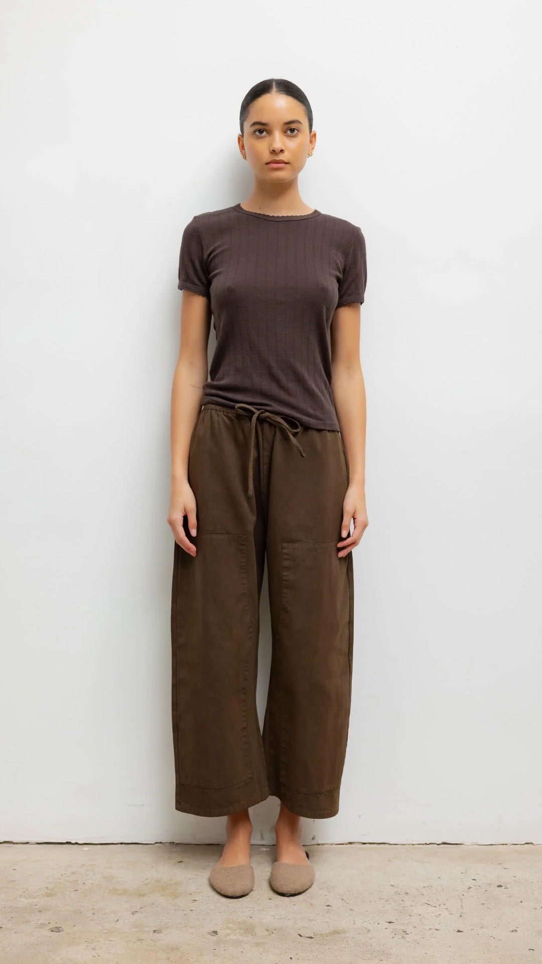 LESET Pointelle Slim Fit Tee