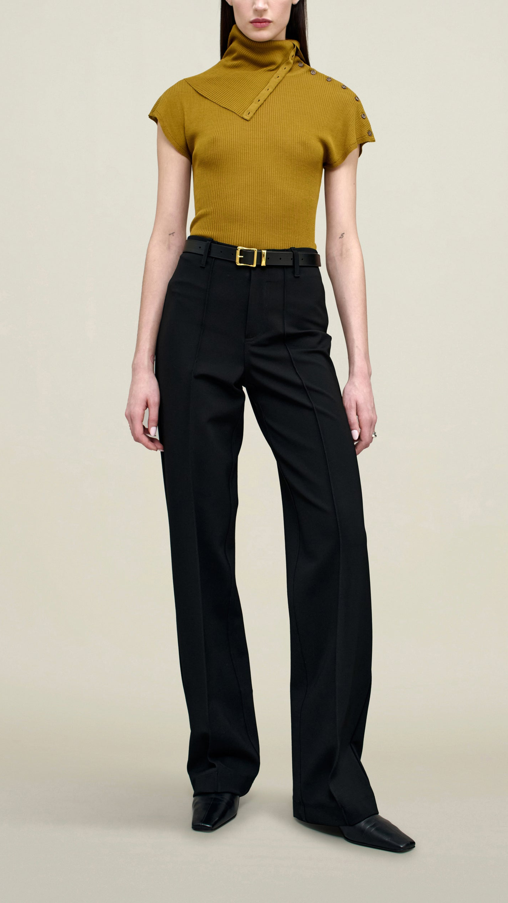 Kallmeyer Garence Knit Top in Harvest Gold