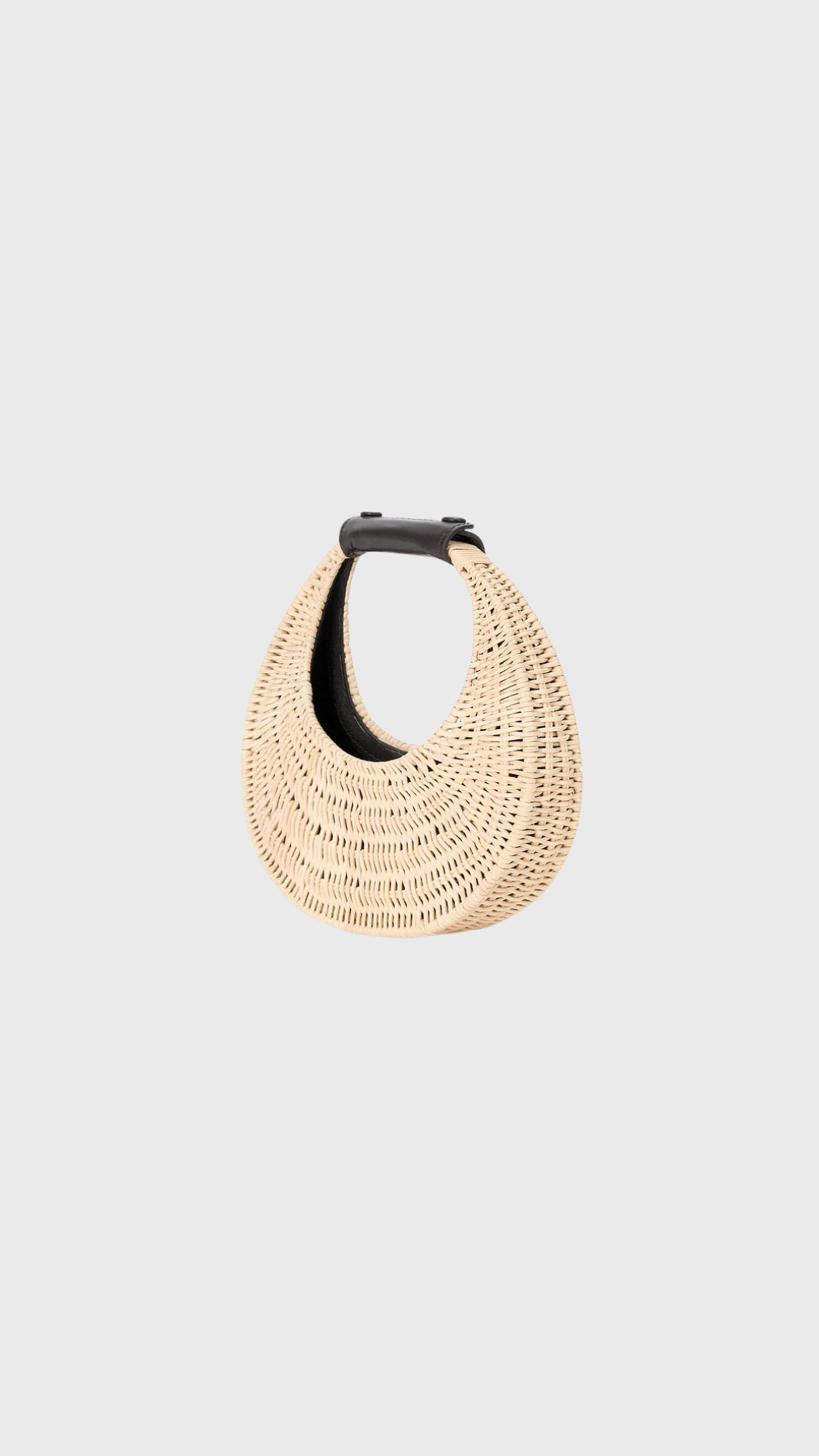 Staud Good Night Moon Wicker Bag in Natural