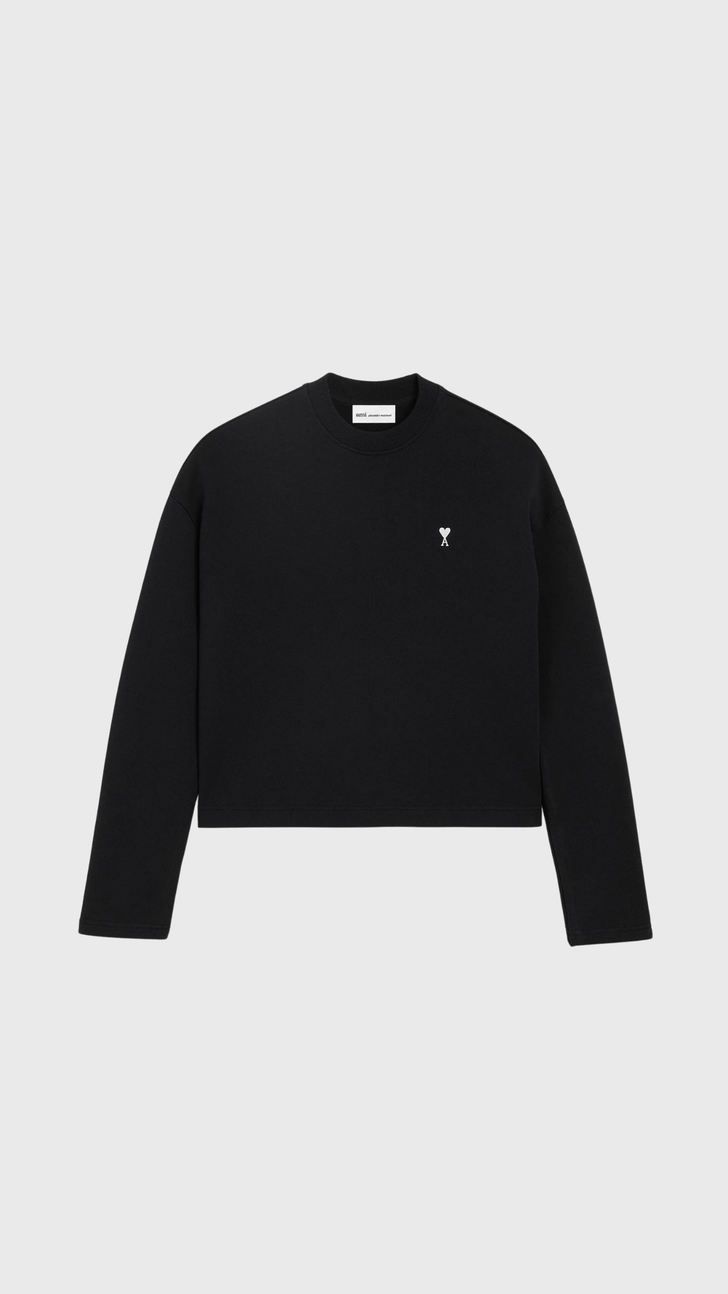 トップス AMI DE COEUR SWEATSHIRT Ami Contrast De Coeur Sweatshirt in Black