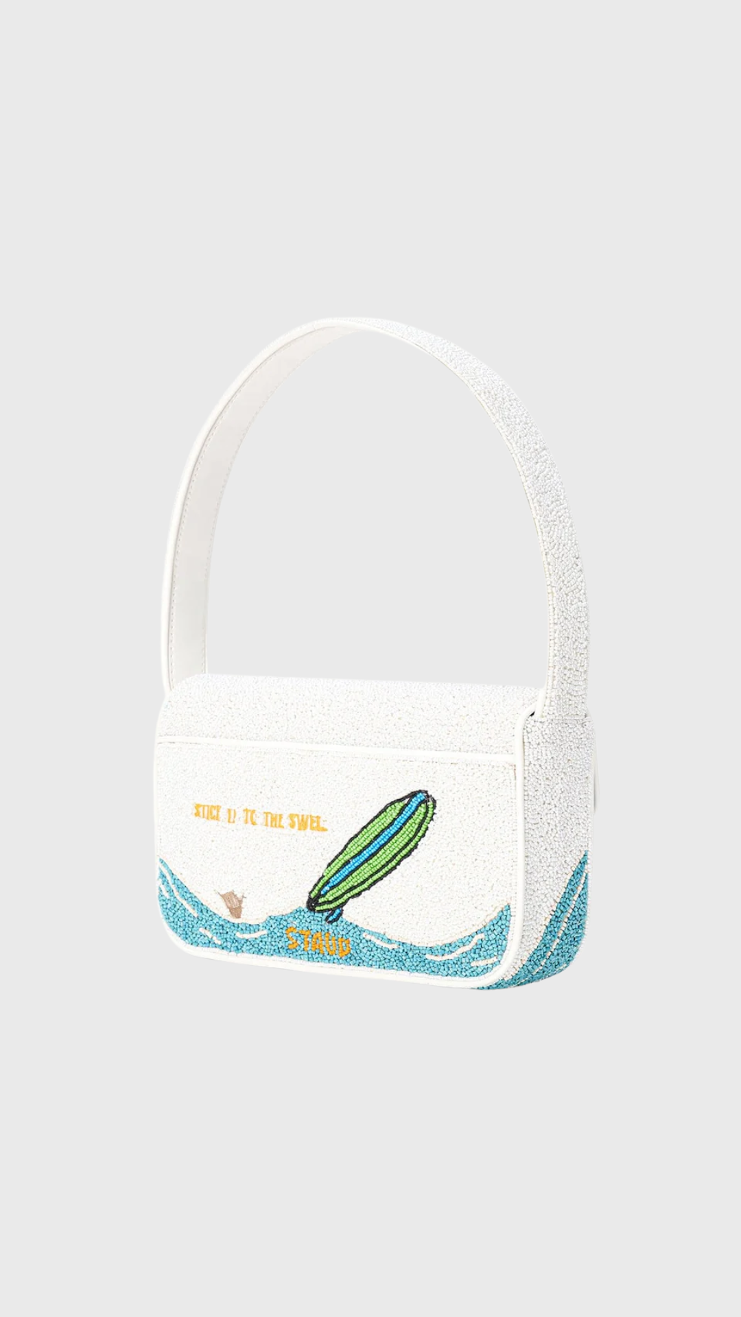 Staud Tommy Beaded Bag in Surf Babes