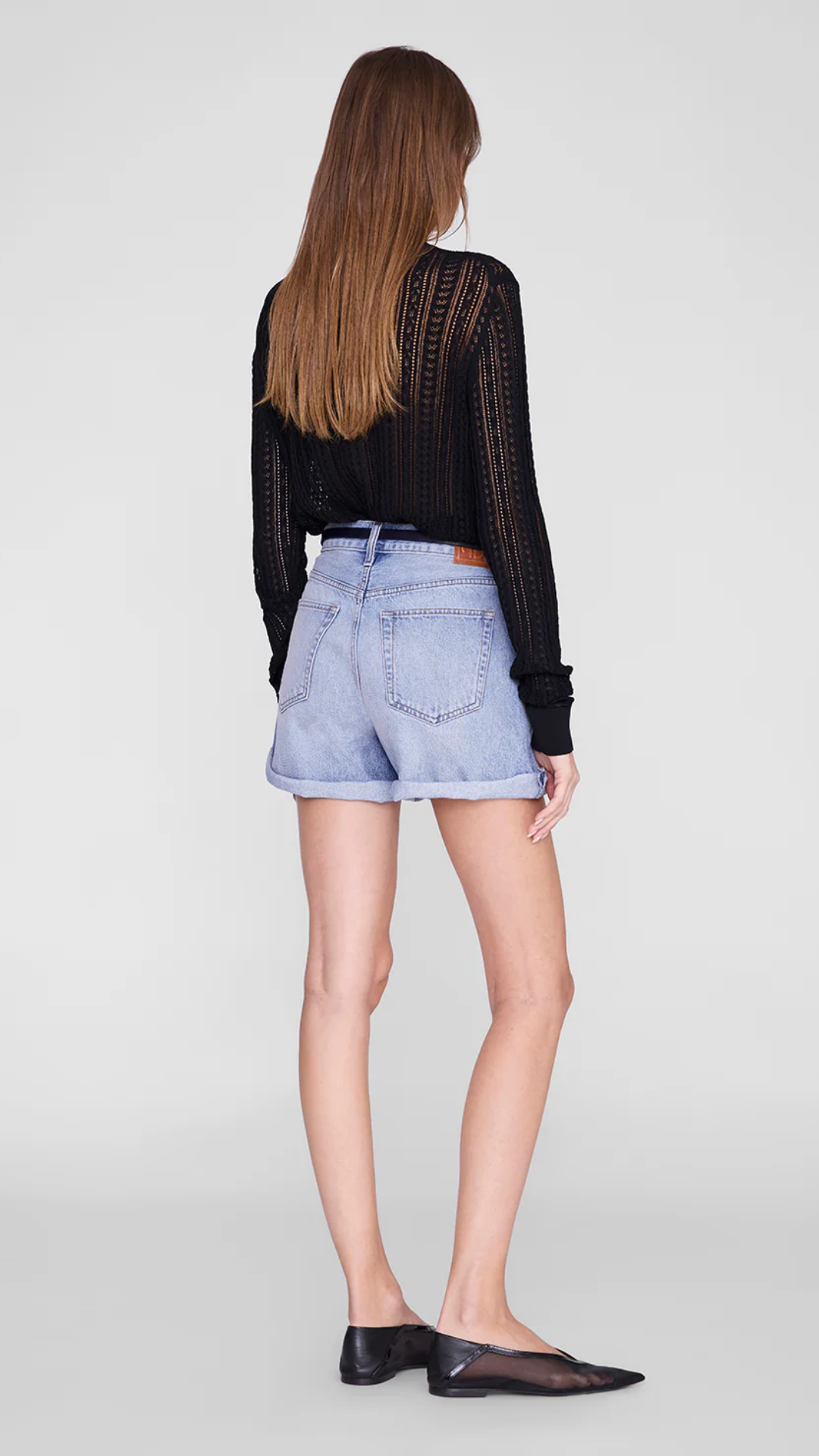 Anine Bing Moni Crop Cardigan in Black