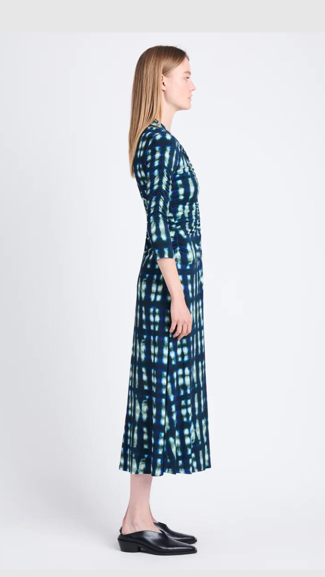 PSWL Natalee Plaid Tie Dye Dress