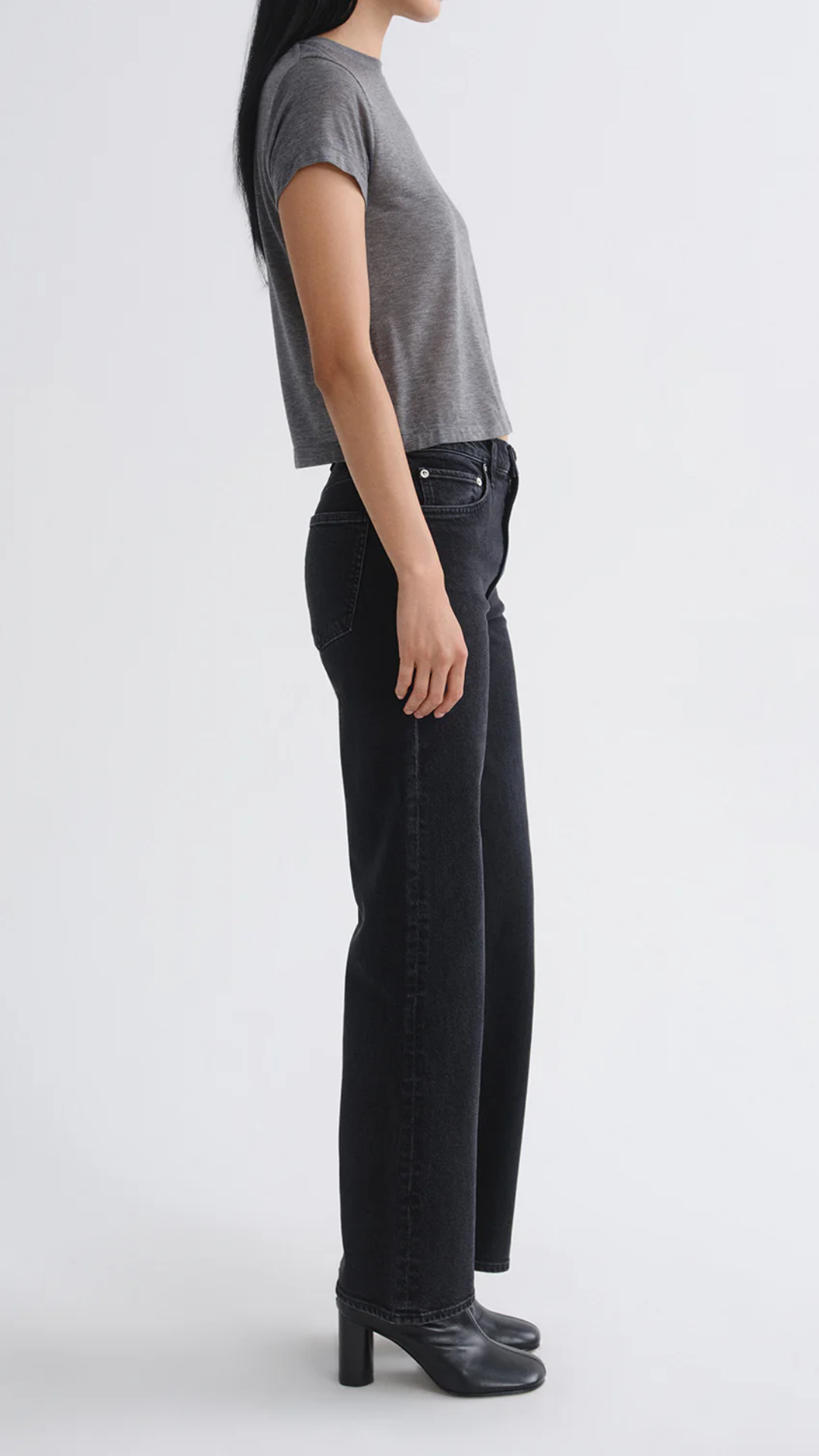 Agolde Adine Tee in Grey