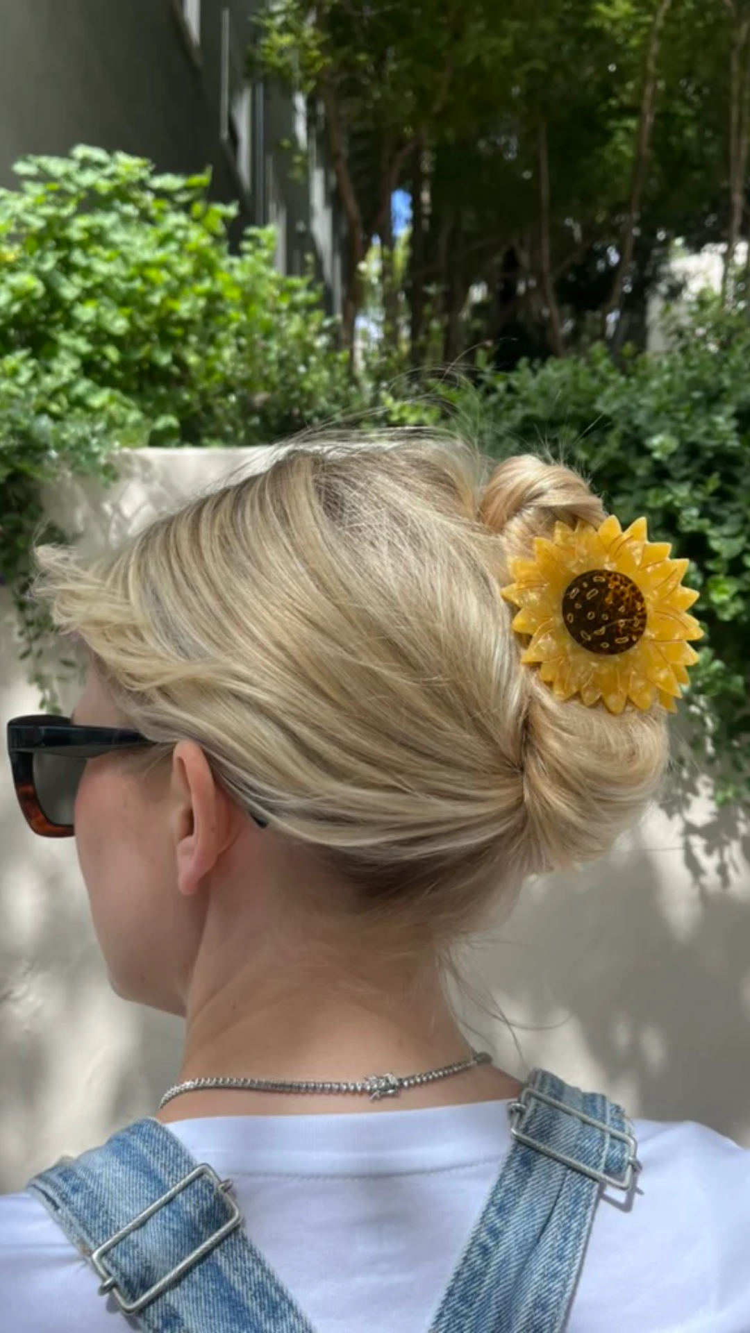 Solar Eclipse Sunflower Claw Clip