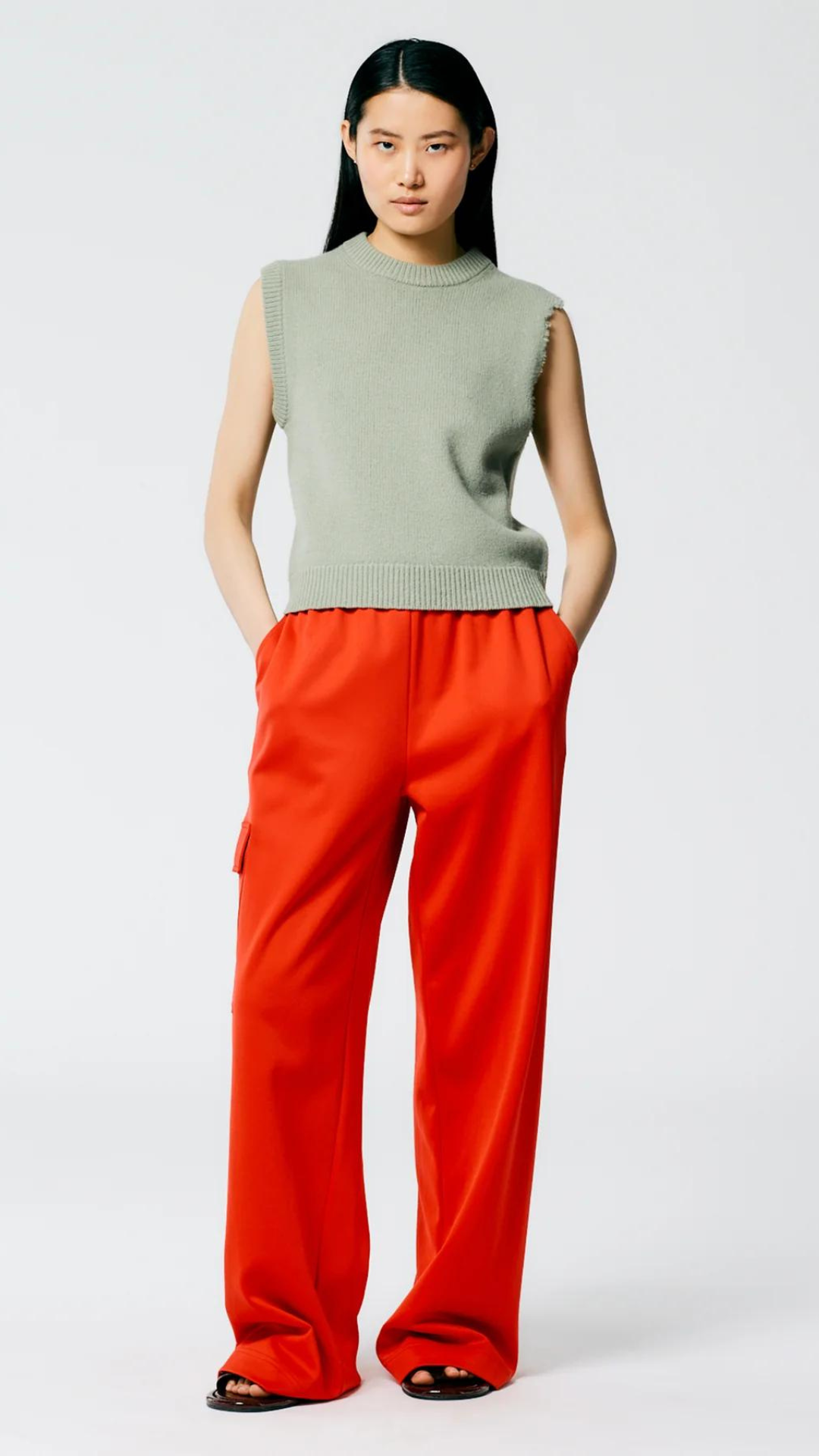 Tibi Soft Lambswool Distressed Vest