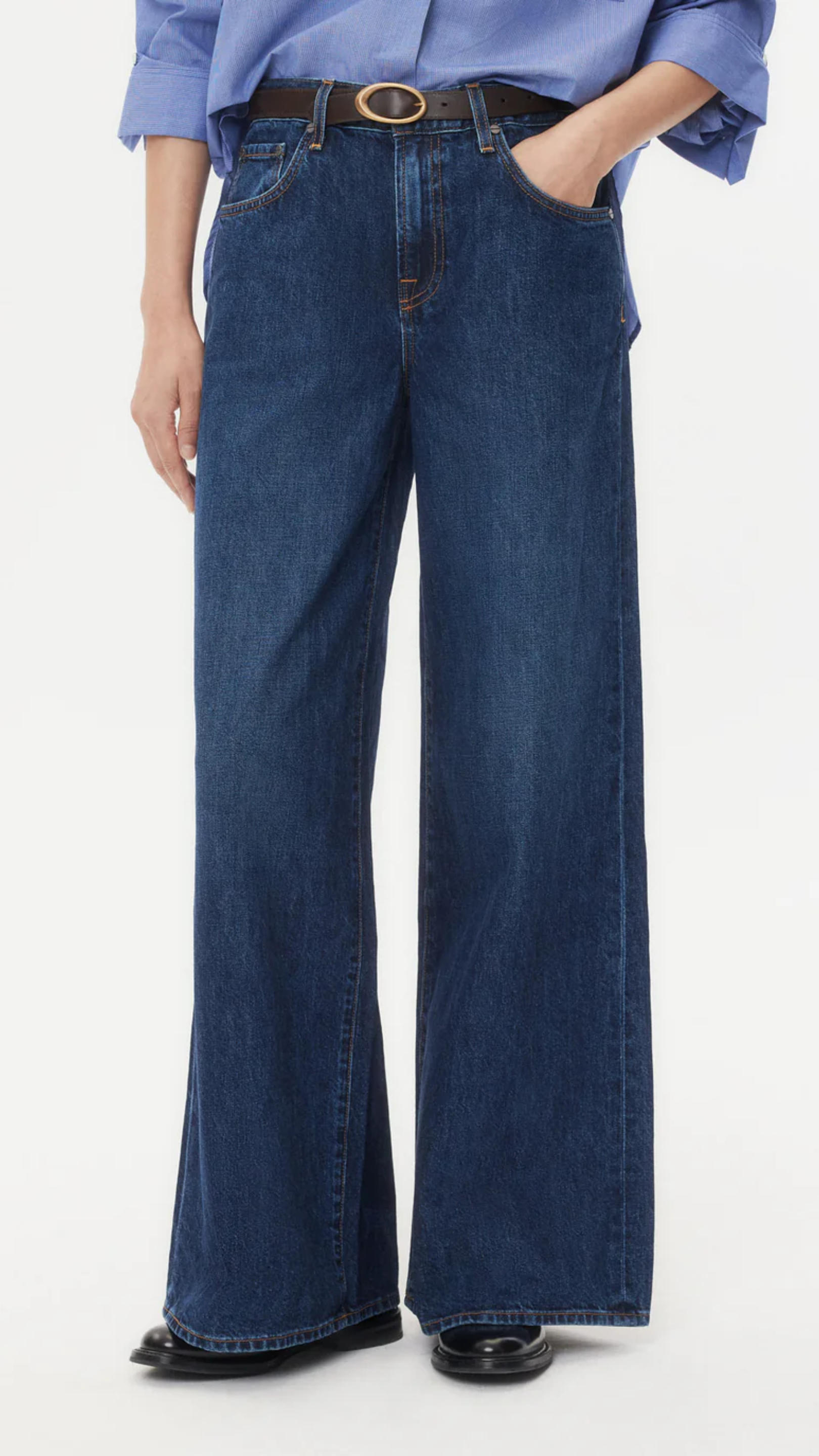 TWP Tiny Dancer Jean in Darkwash Denim