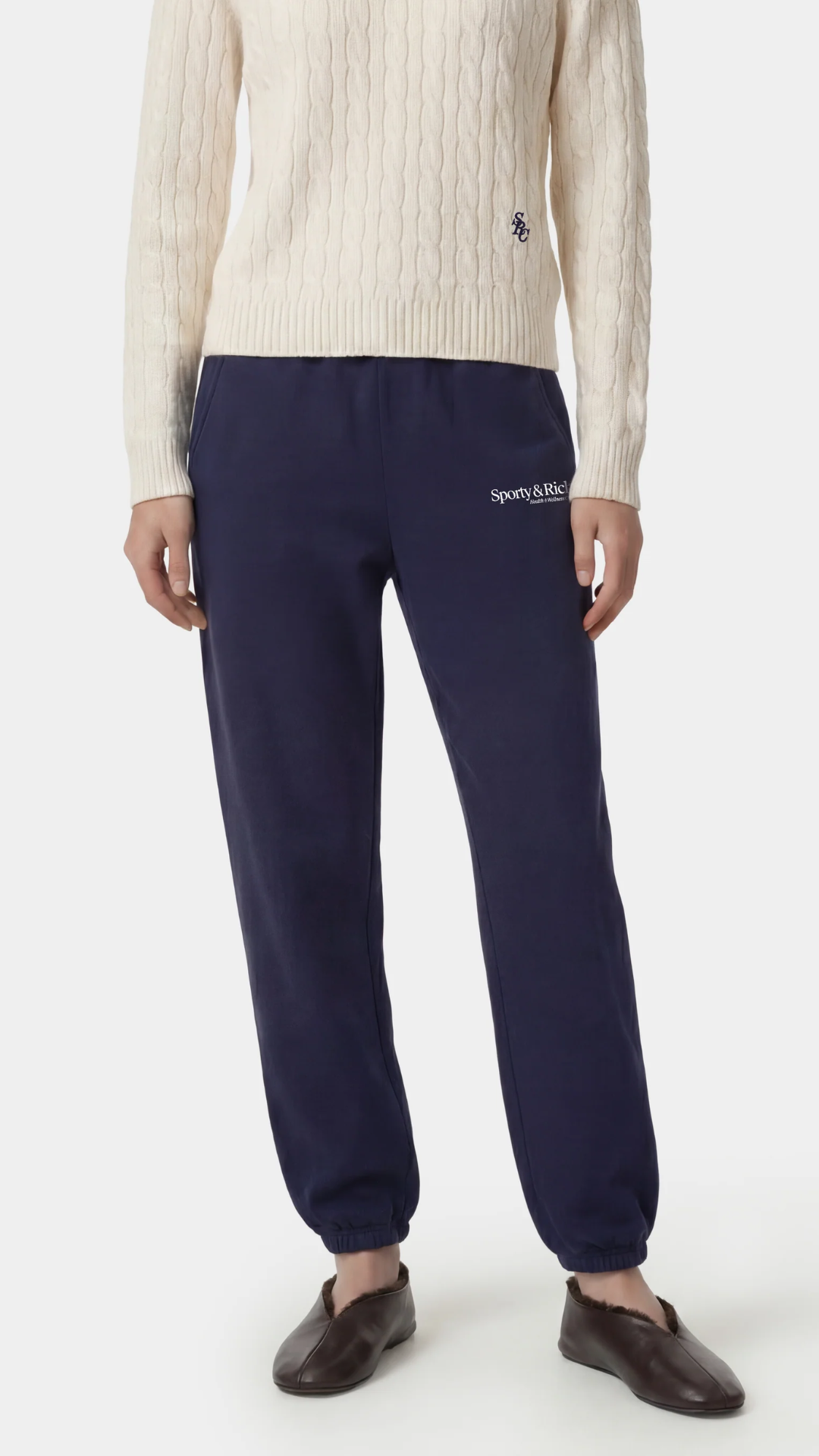 Sporty & Rich Modern Sweatpant in Dark Navy