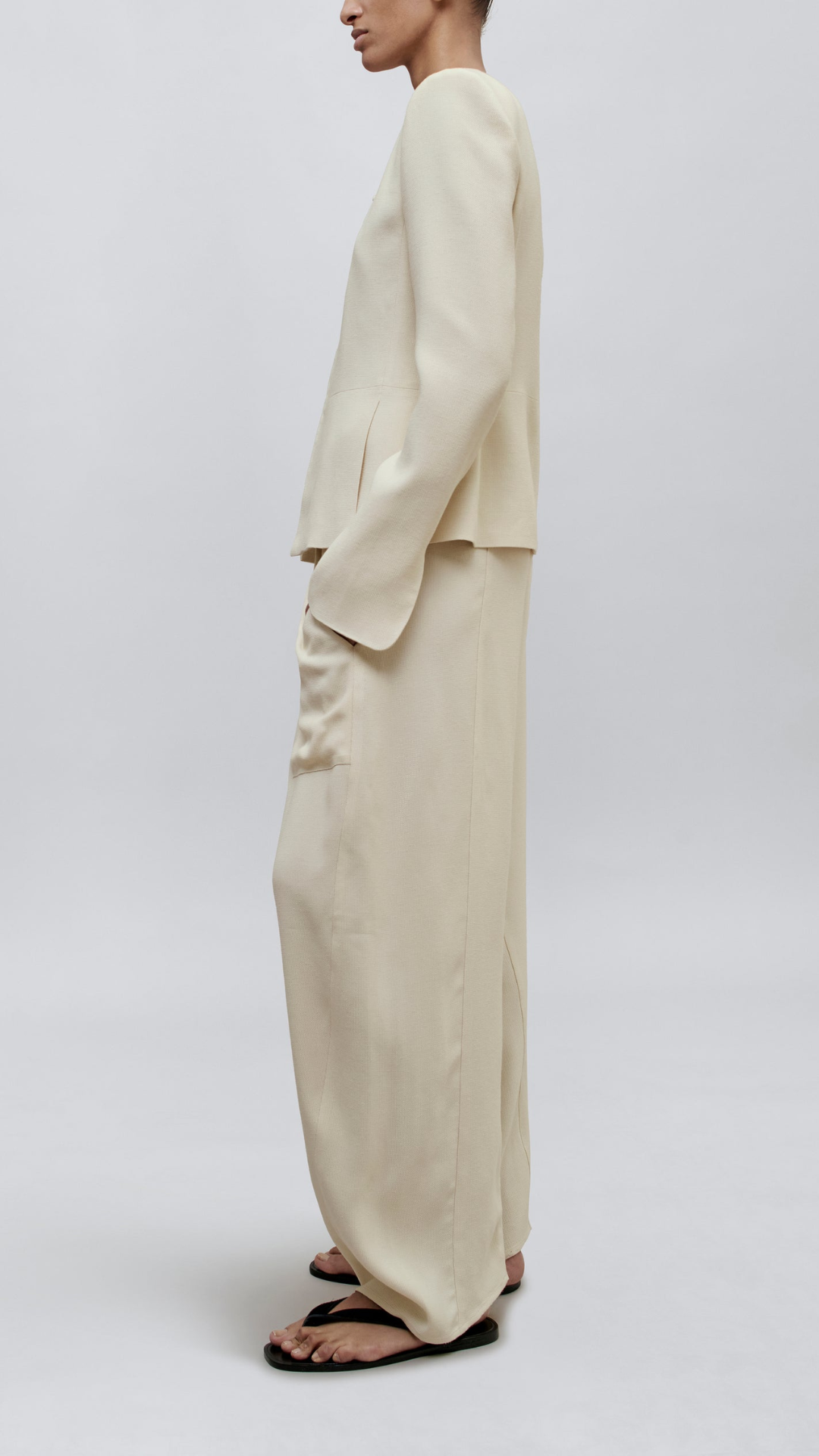 Kallmeyer Tilda Jacket in Waffle Weave Blonde
