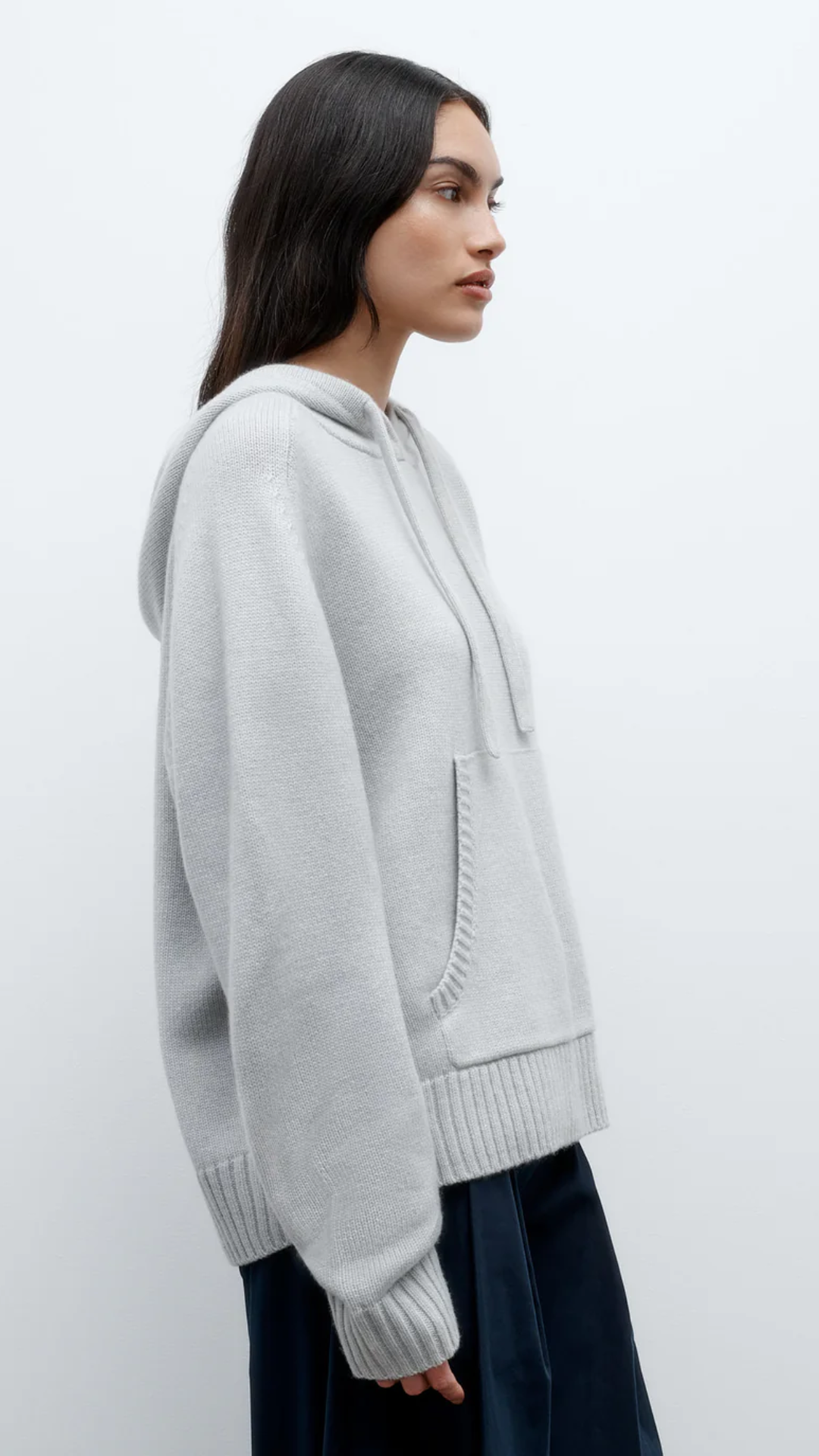 TWP Saddle Crew Hoodie in Heather Grey