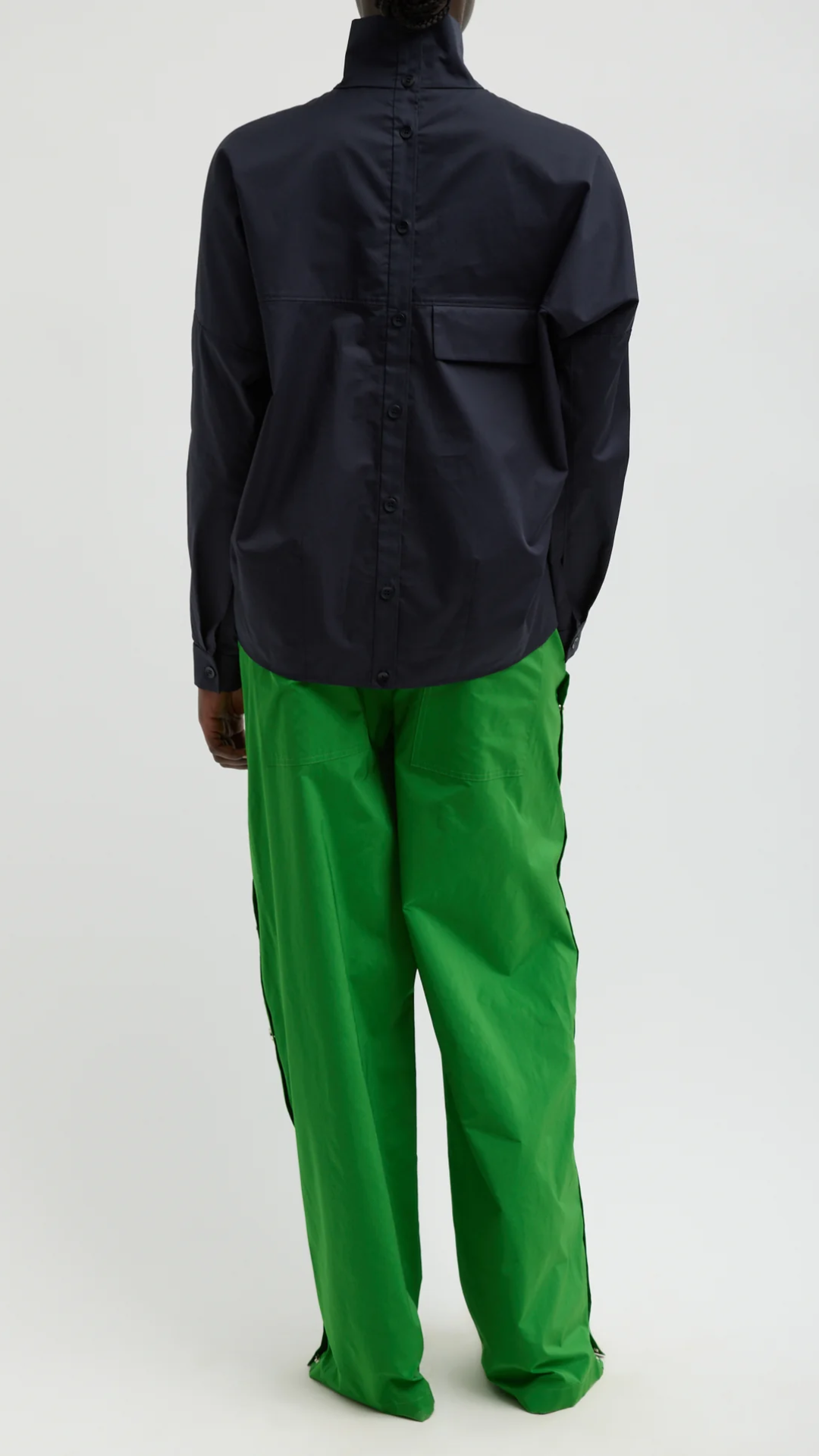 Tibi Nylon Snap On Jogger