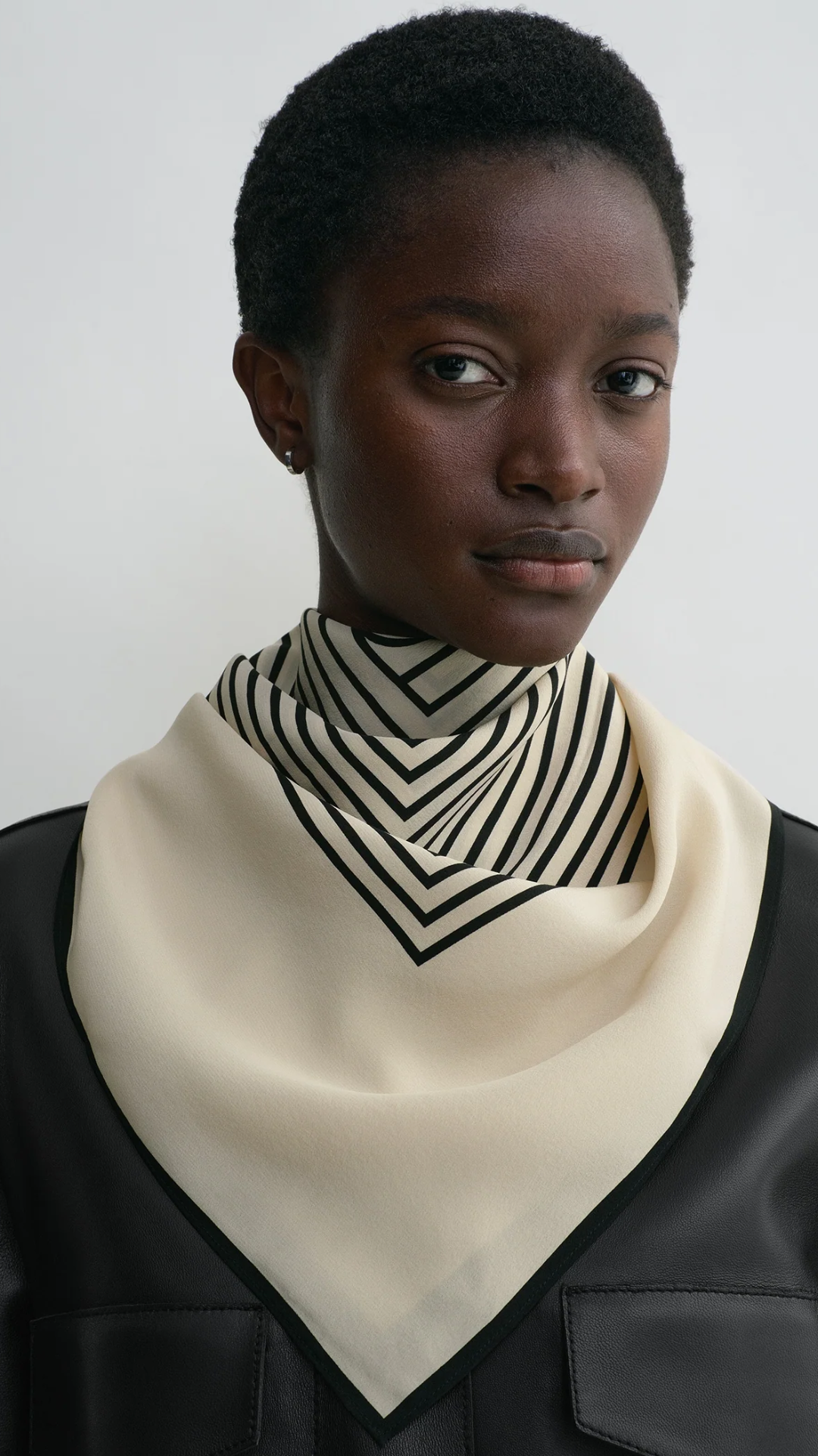 Toteme Centered Monogram Silk Scarf