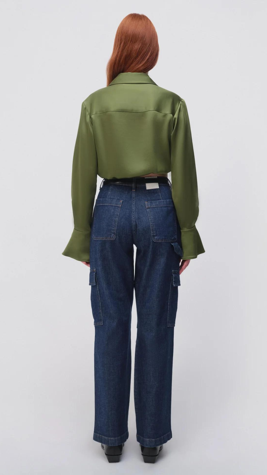 Simkhai Blythe Button Up Crop Top