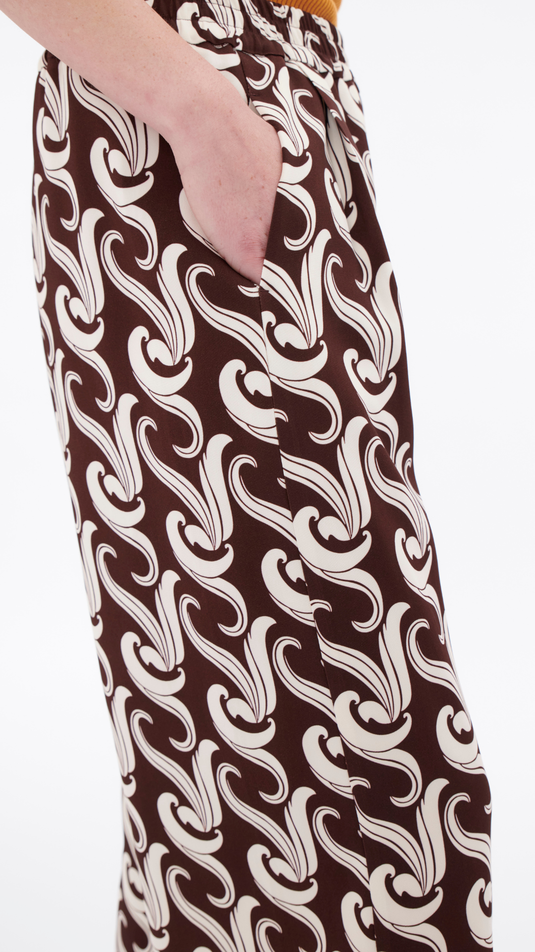 ODEEH Brown Pattern Pant