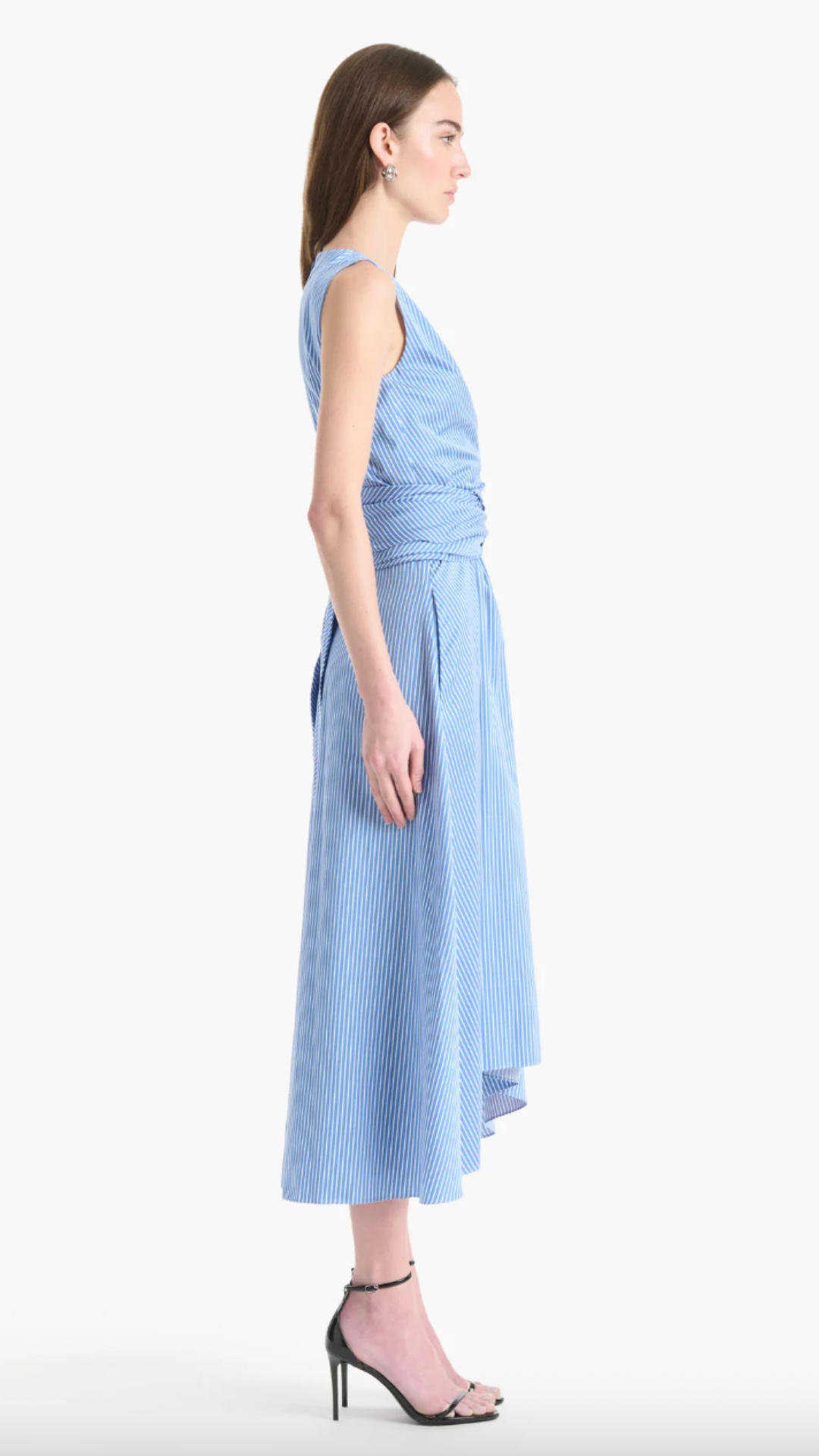 Altuzarra Penny Dress in Azure Stripe
