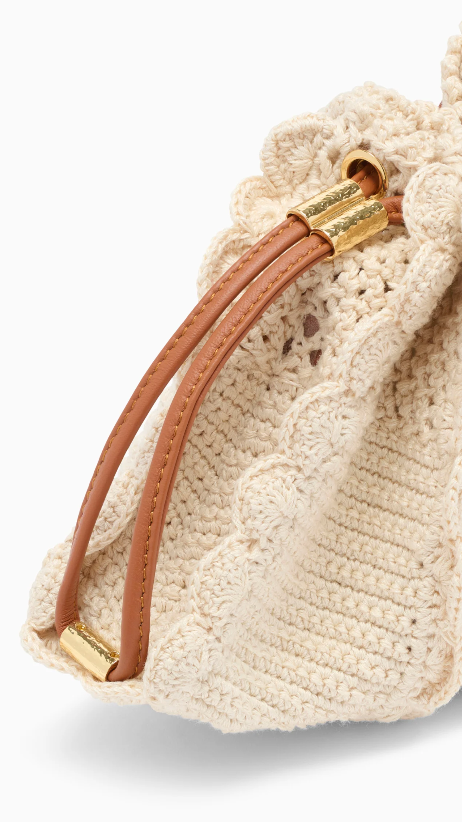 Ulla Johnson Adria Small Crochet Crossbody in Cowrie