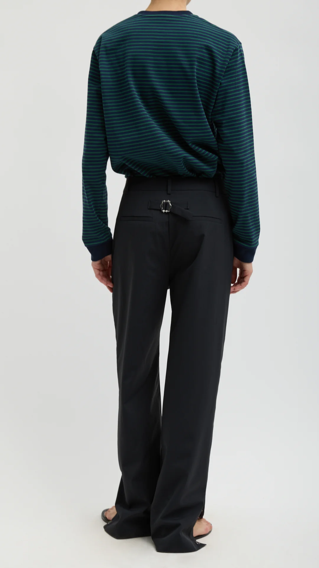 Tibi Tech Suiting Mark Trouser in Black