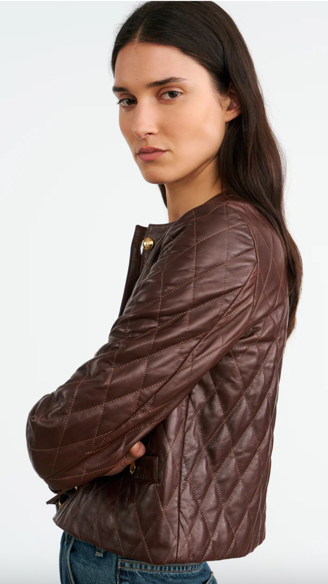 Nili Lotan Amy Leather Jacket in Bordeaux