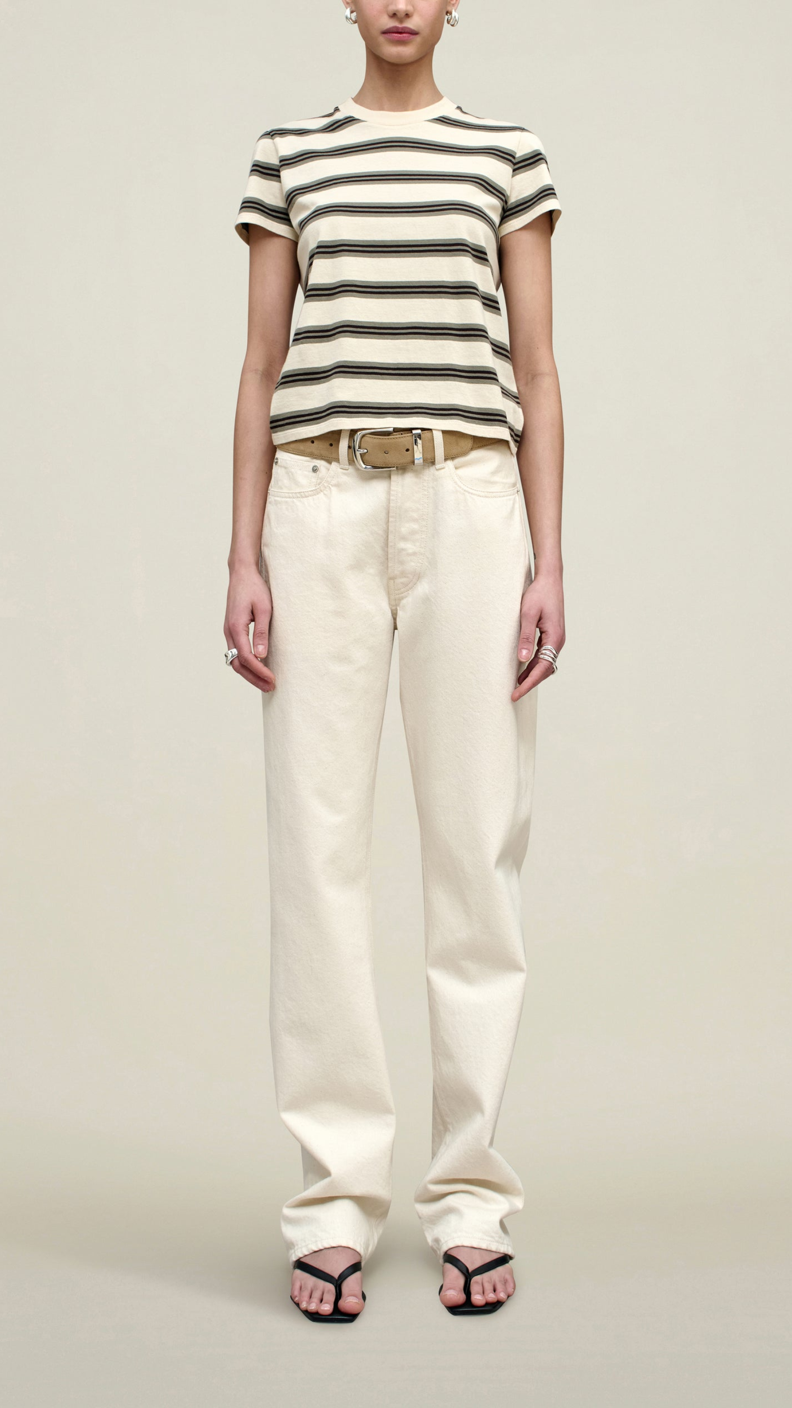 Kallmeyer Kenzie Tee in Mink Stripe