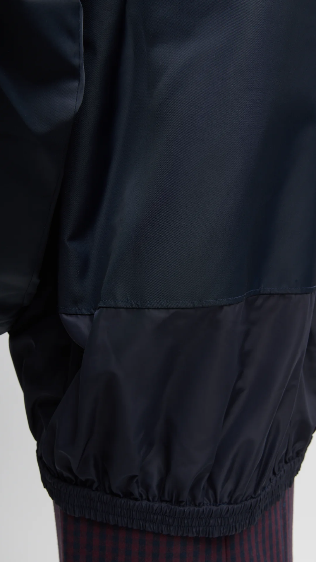 Tibi Eco Nylon Bomber Blazer in Navy