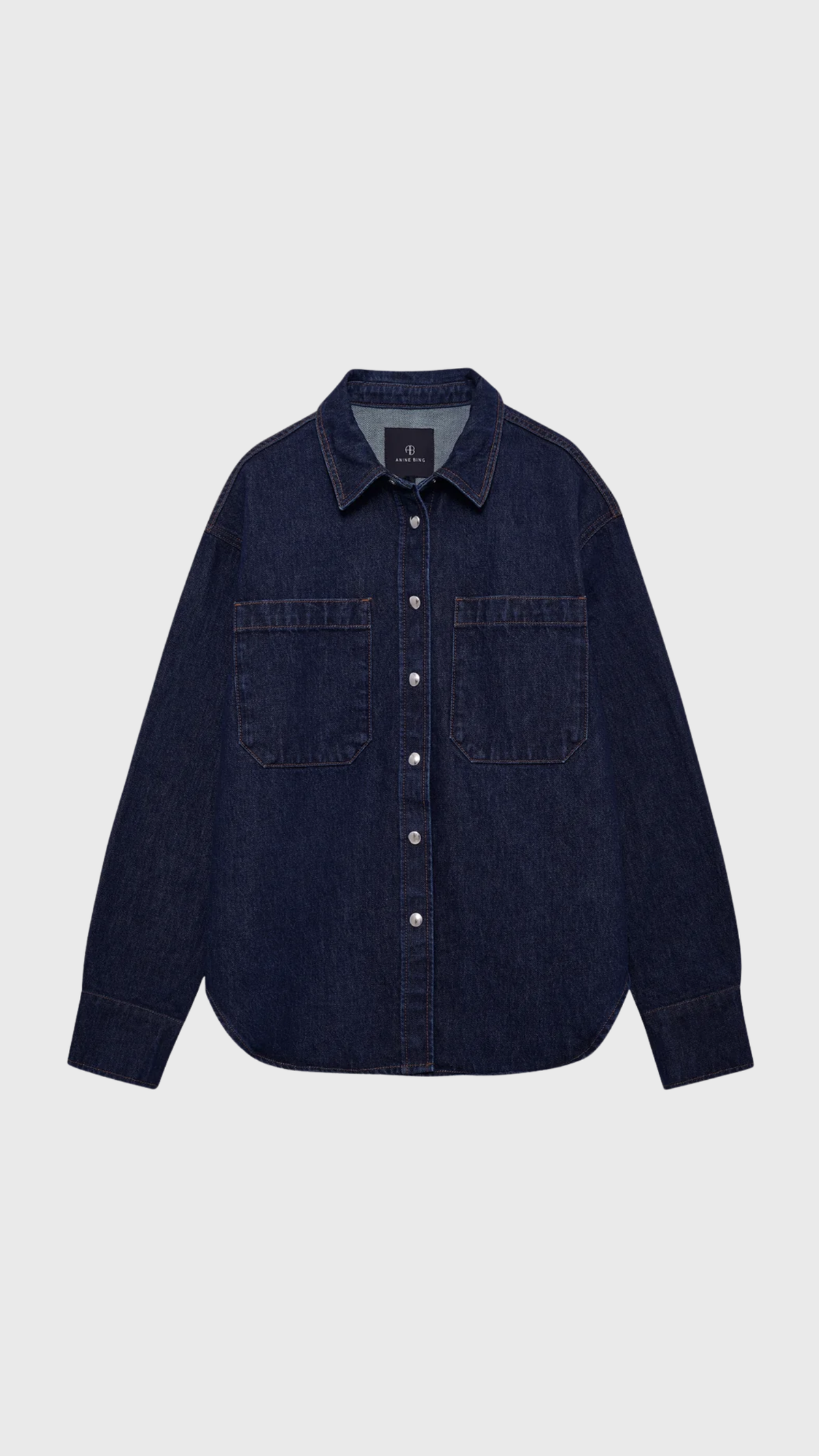 Anine Bing Samy Shirt in Unwashed Blue