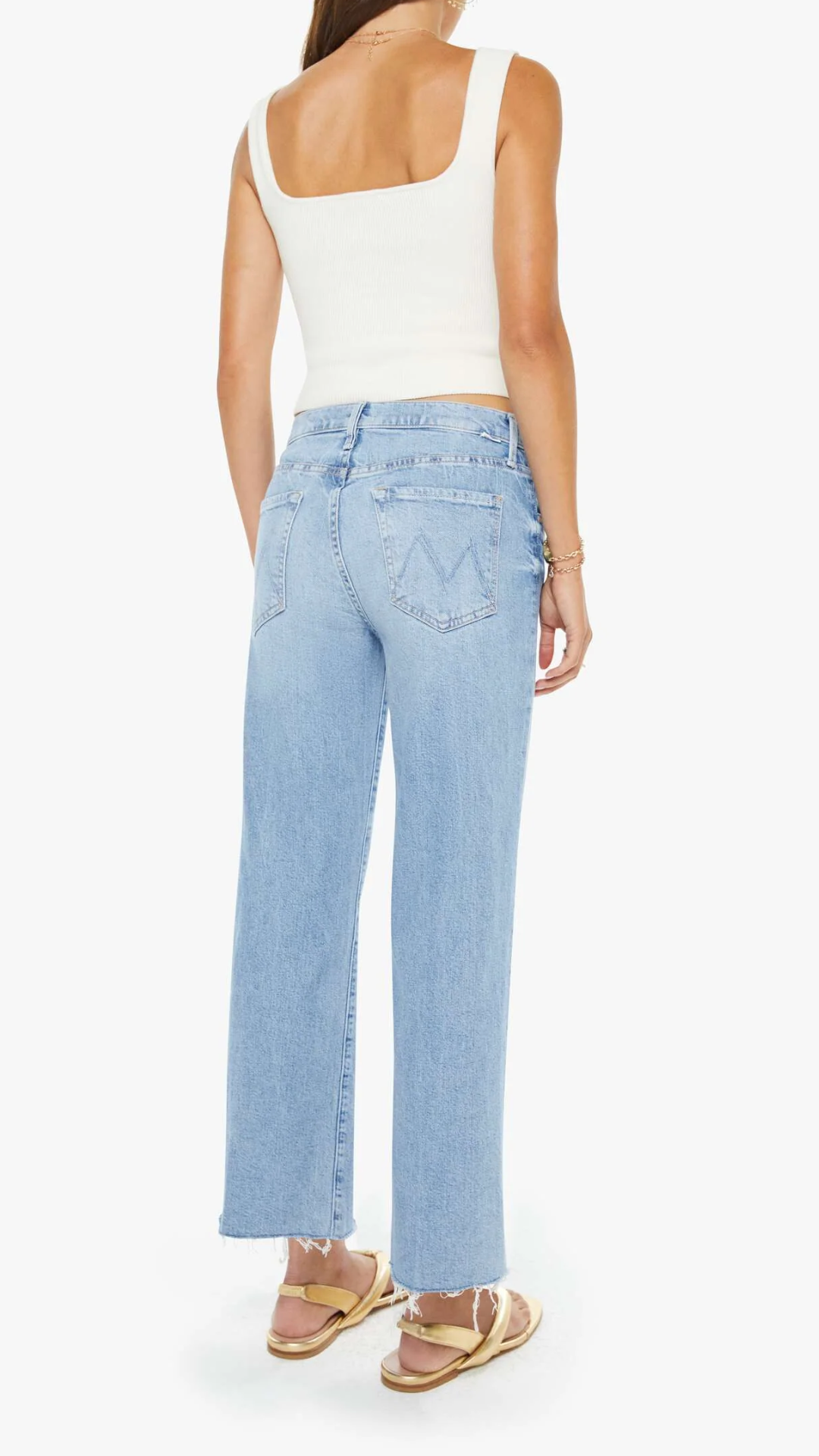 Mother Mid Rise Rambler Zip Ankle Jean in Comeback Kid