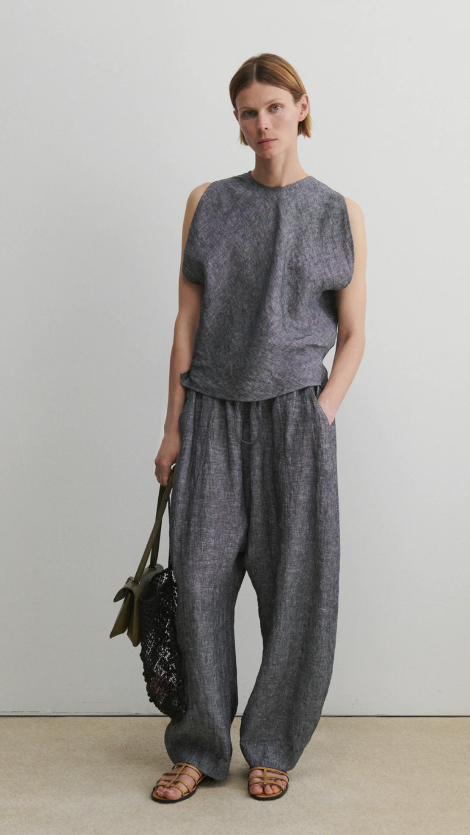 Rachel Comey Brooke Top in Heather Black