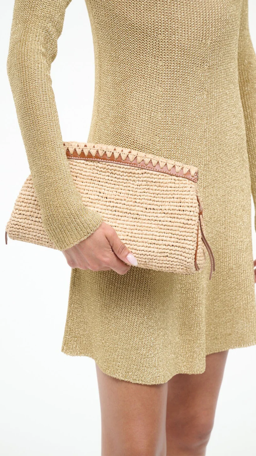 Staud Maude Clutch in Natural
