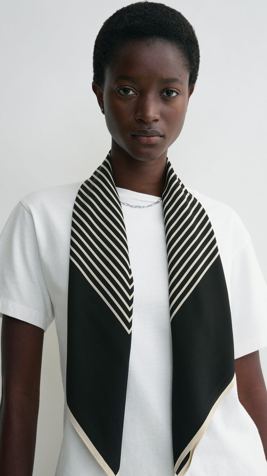 Toteme Centered Monogram Silk Scarf