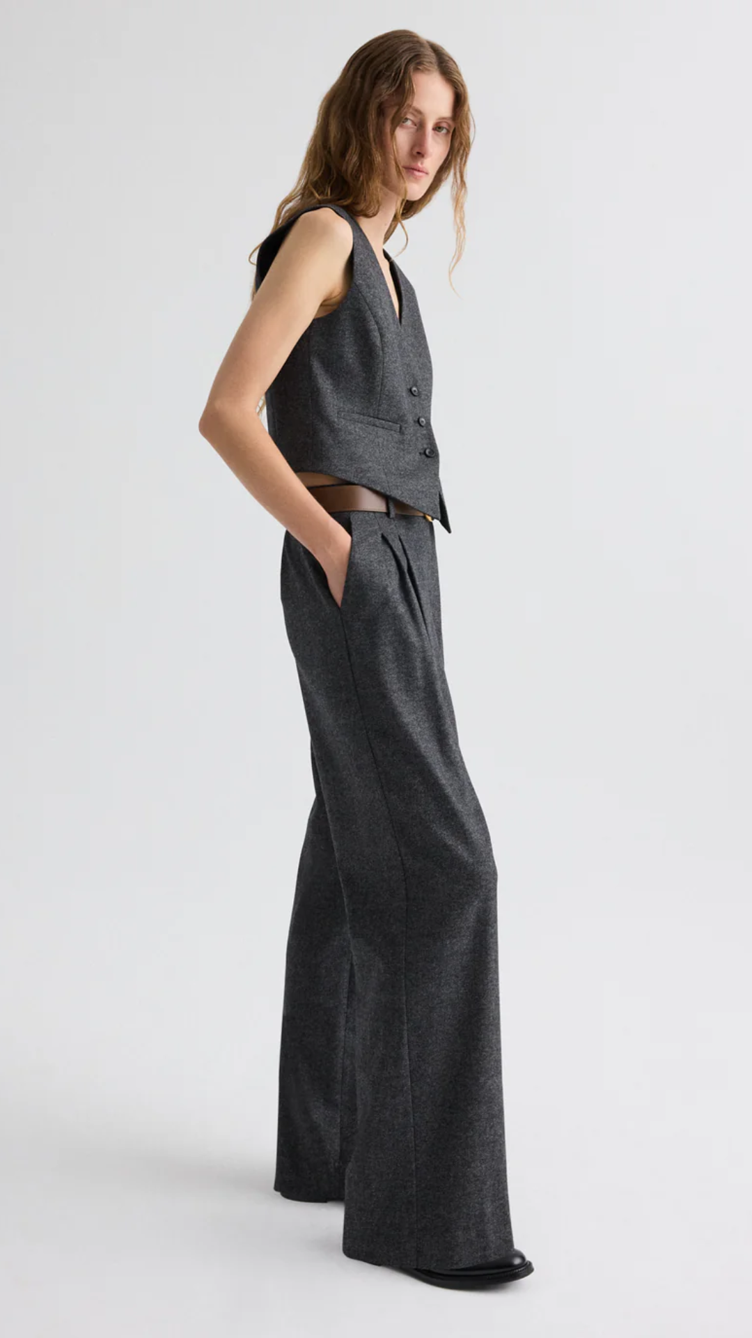 TWP Sulli Pant in Medium Heather Grey