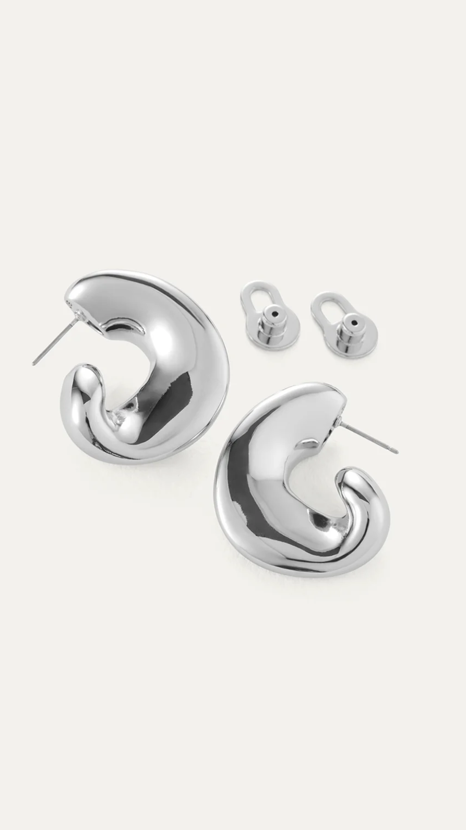 Jenny Bird Gigi Hoops in Silver