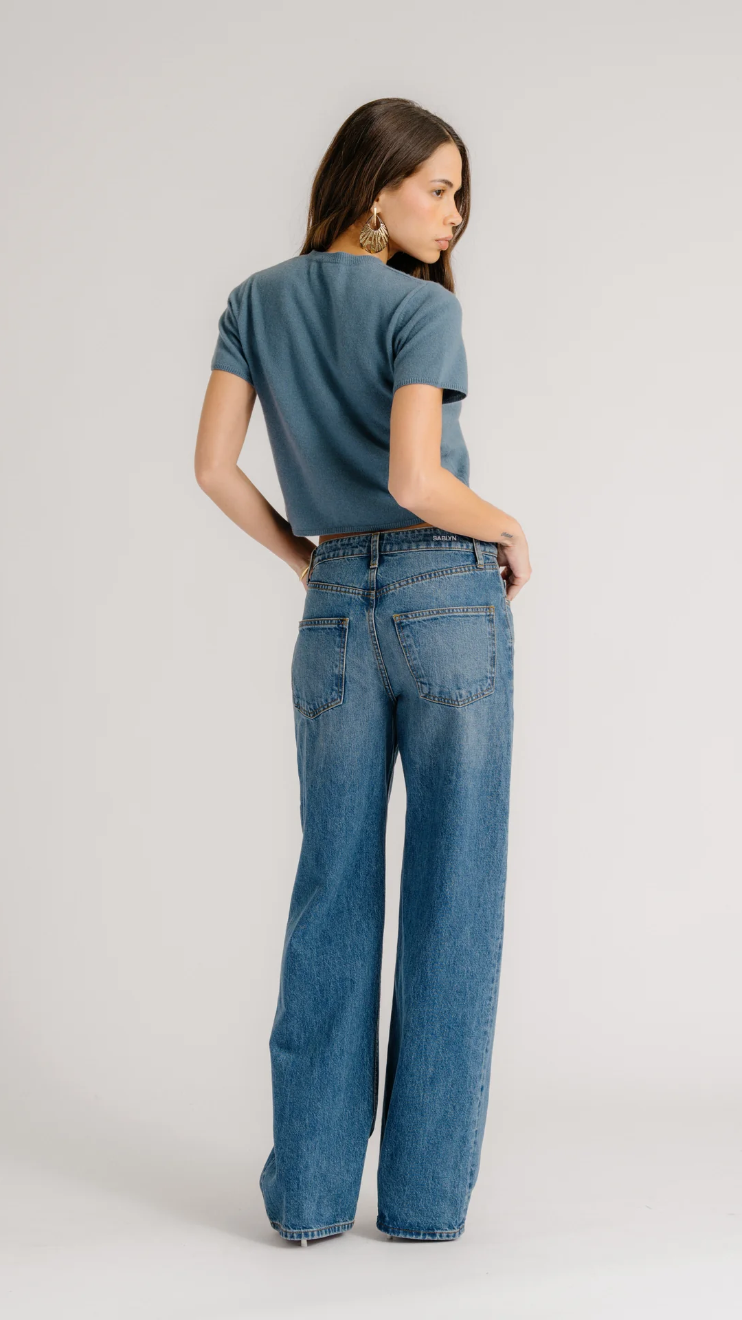Sablyn Charleston Crewneck Tee in Smoky Blue
