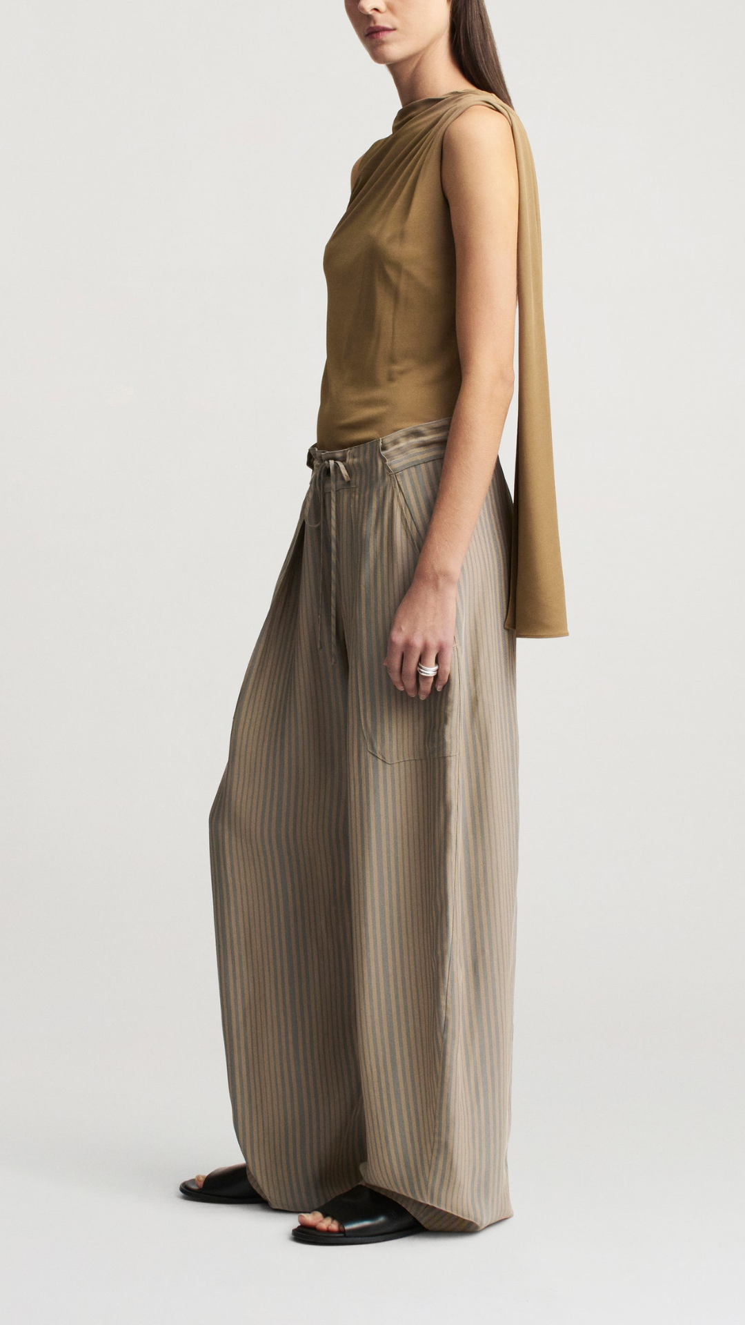 Kallmeyer Clemence Stripe Pant in Tidal