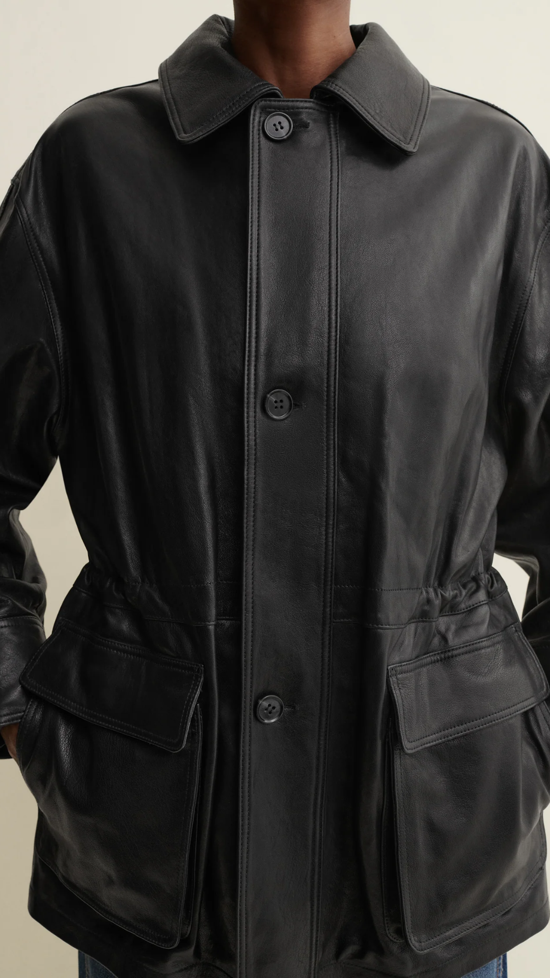 Arma Maeve Leather Jacket in Black
