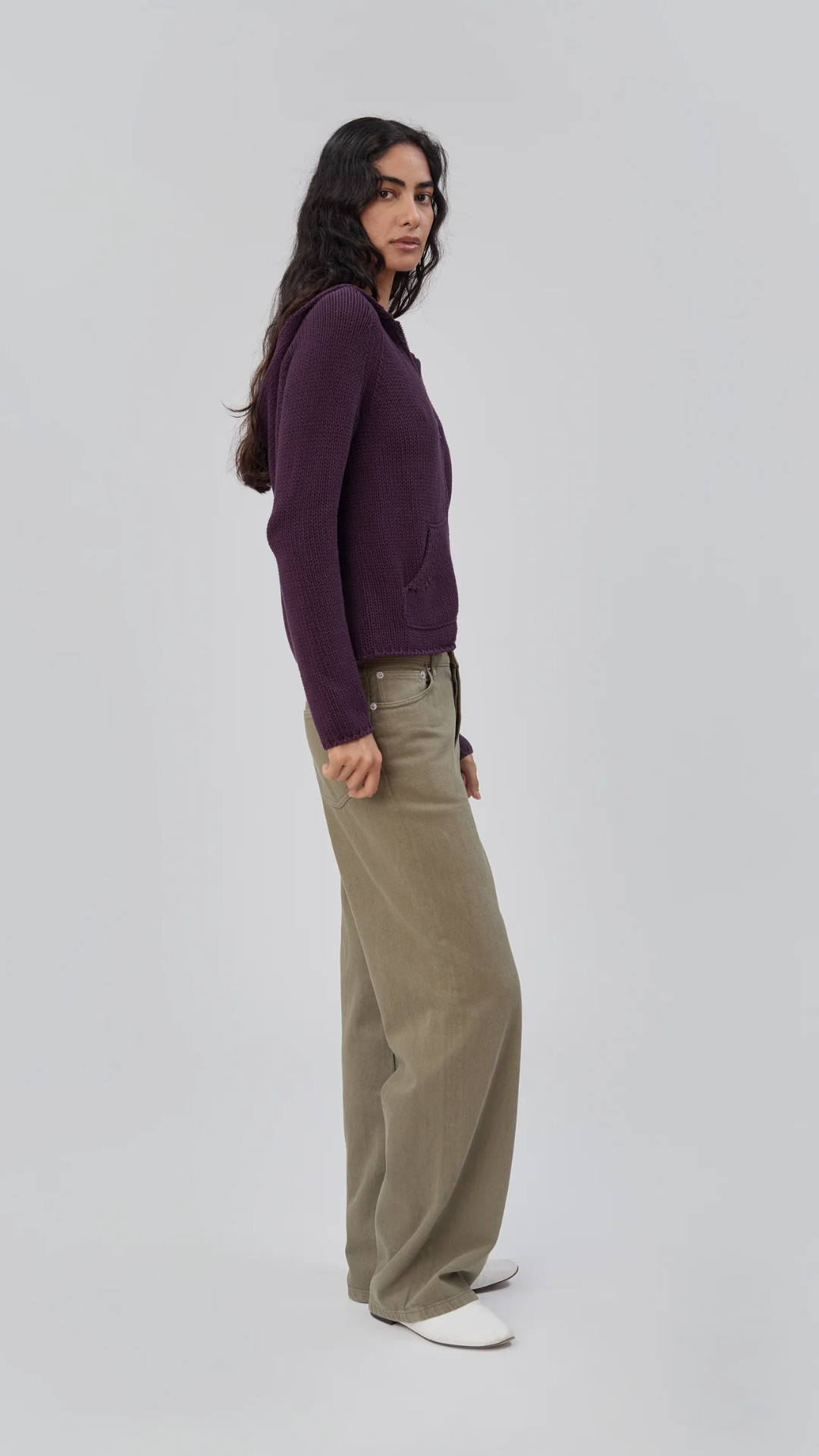 Still Here Everyday Jean in Army Green