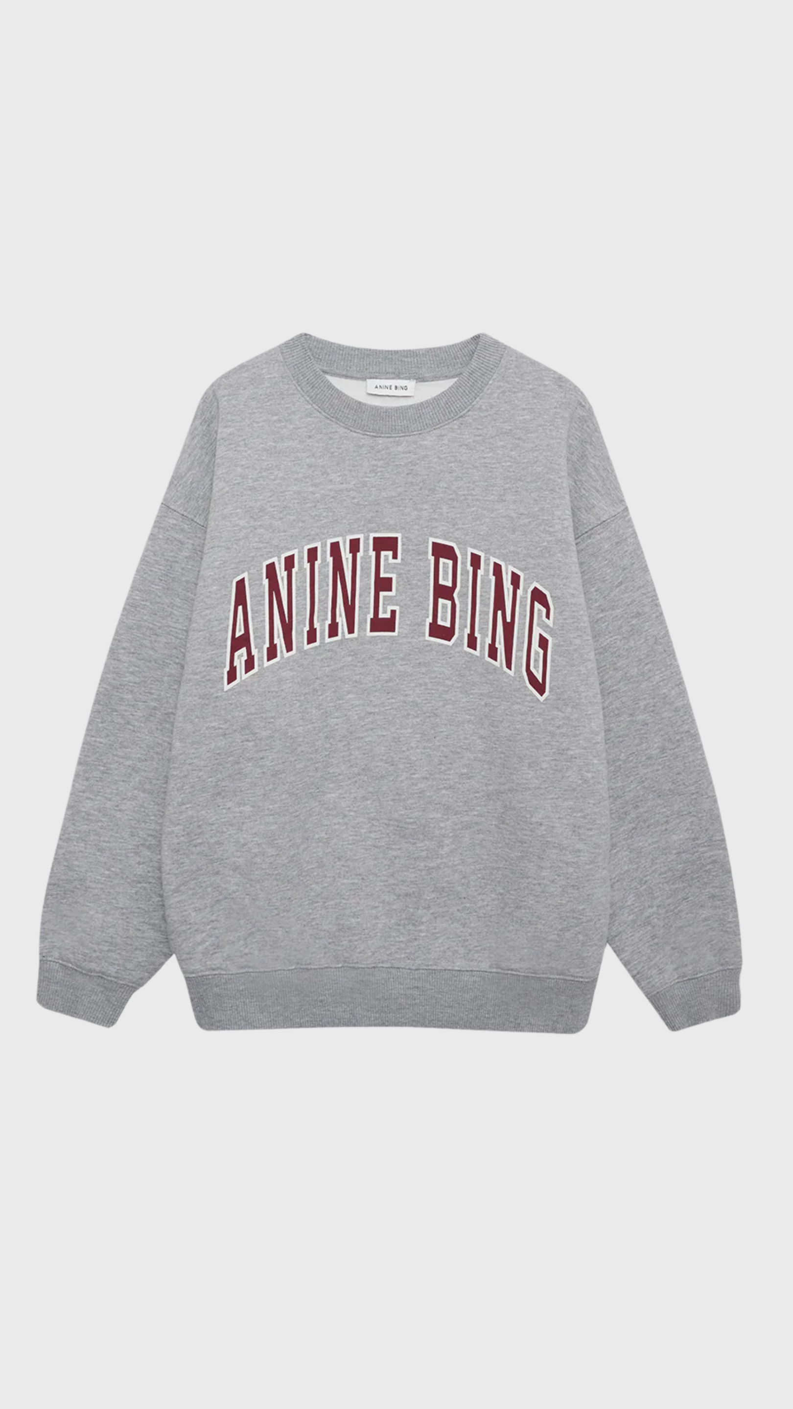 Anine Bing Spencer Sweatshirt in Heather Grey