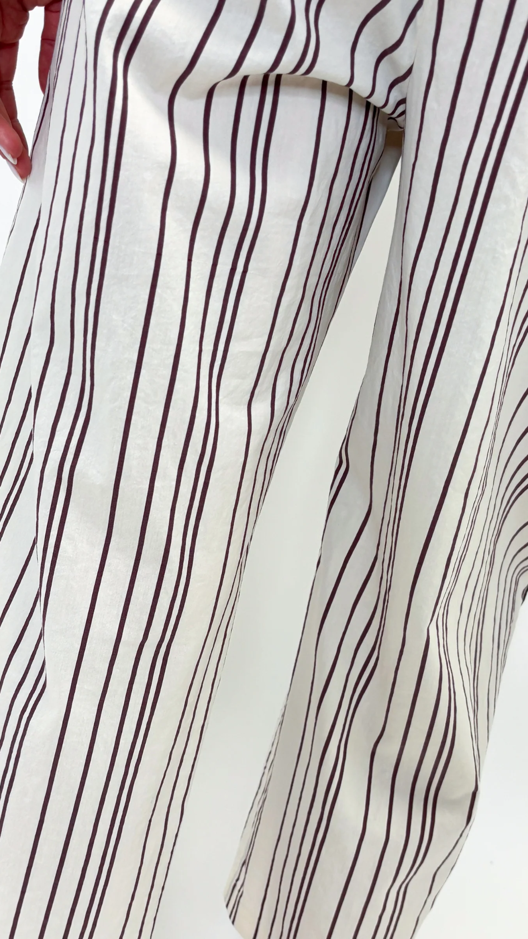 Odeeh Stripe Pant in Burgundy