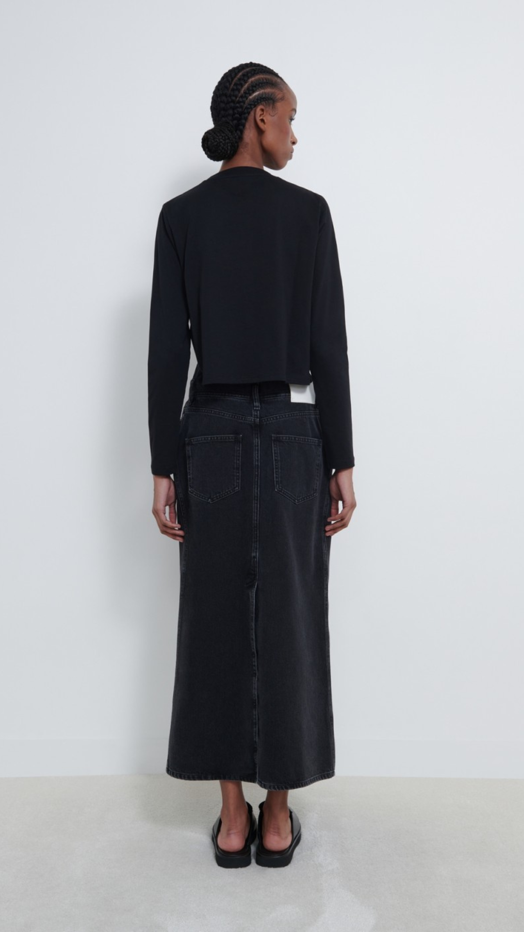 Loulou Studio Denim Long Skirt